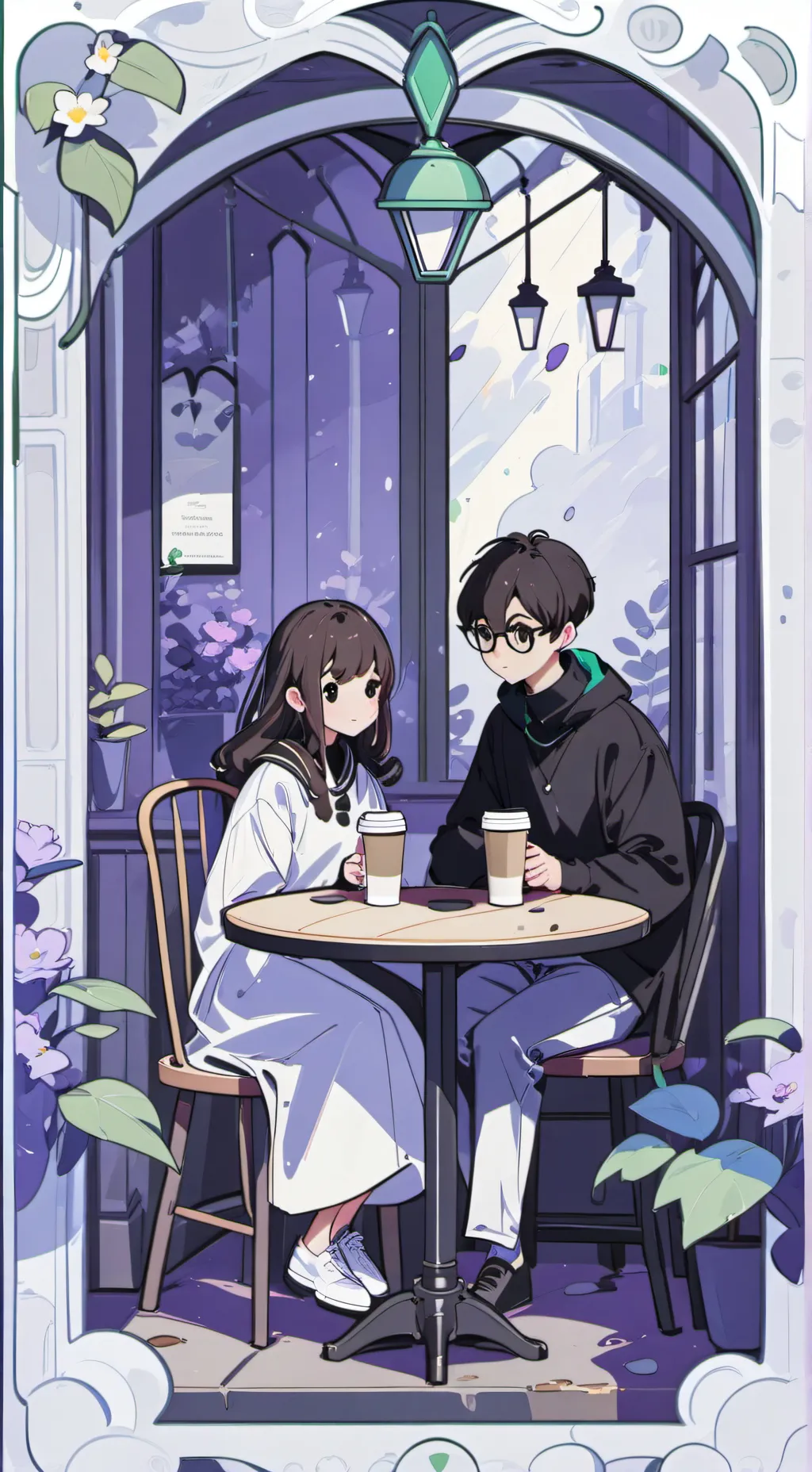 ai character: amy and Zoey  background