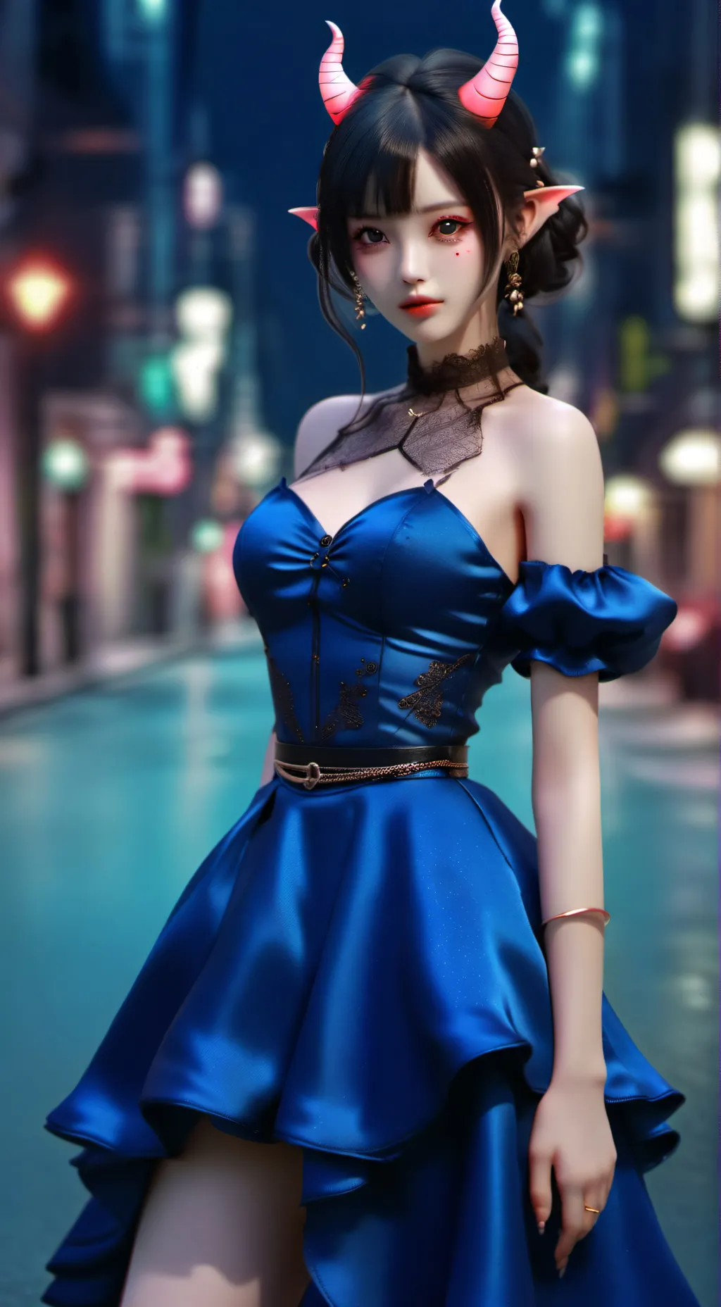 ai character: Demon milla💙 background