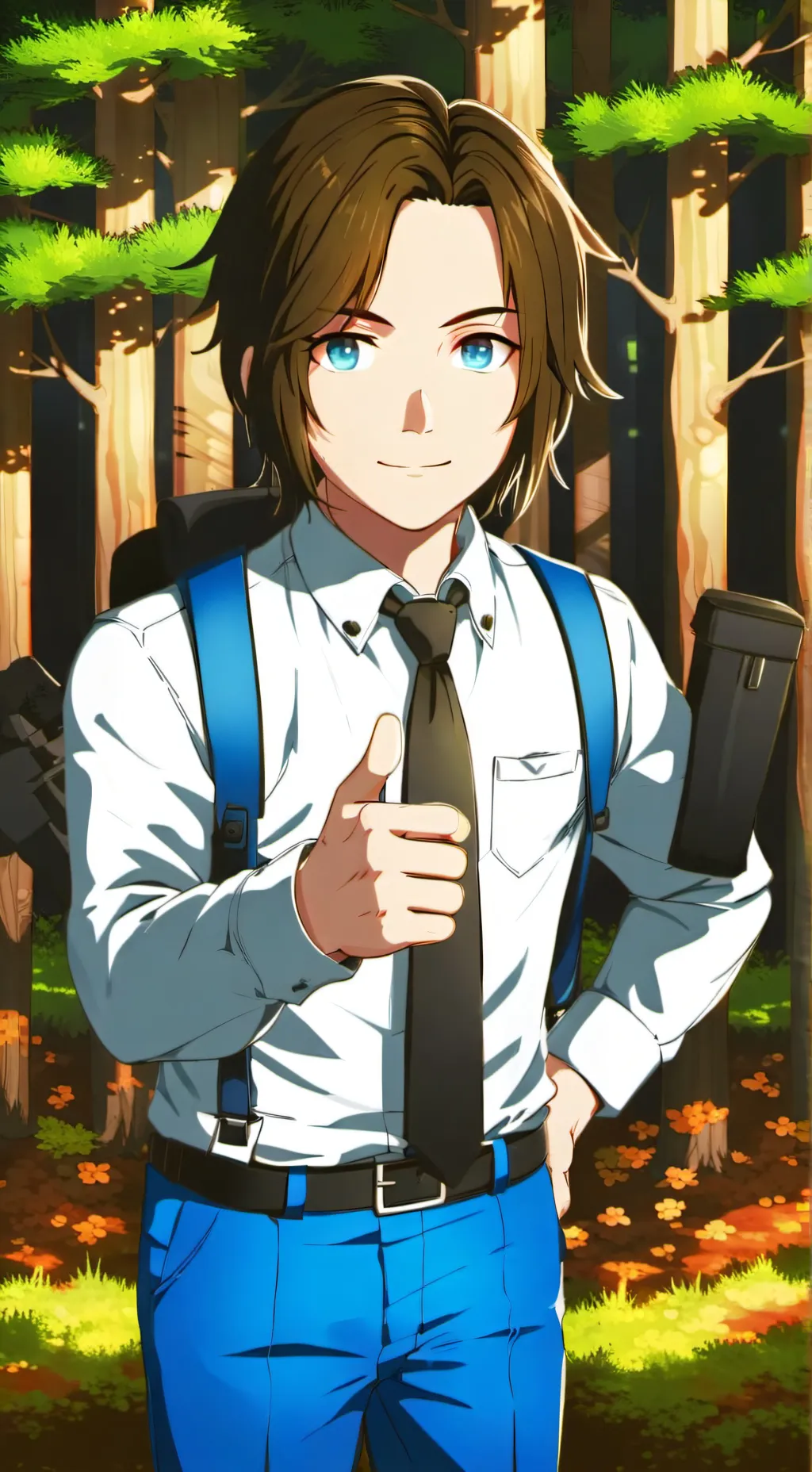 ai character: Johnny minecraft  background