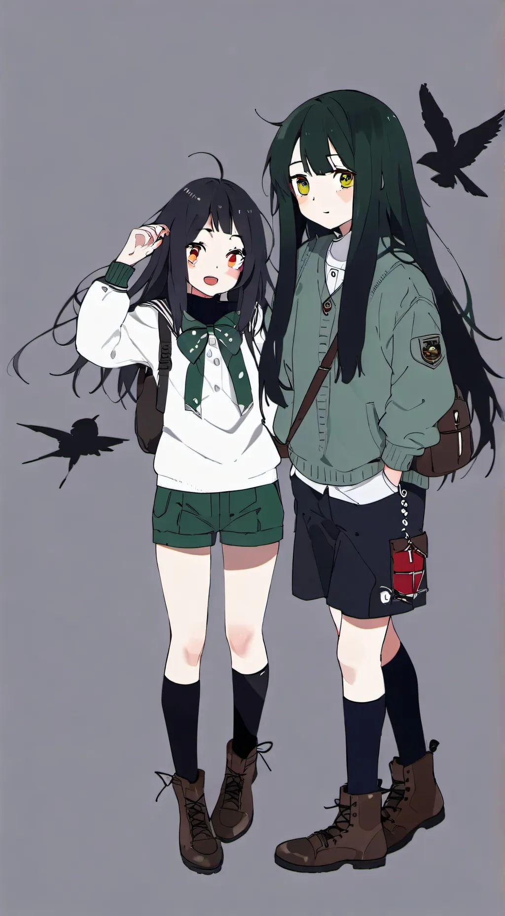 ai character: tsyuyu x tokoyami background