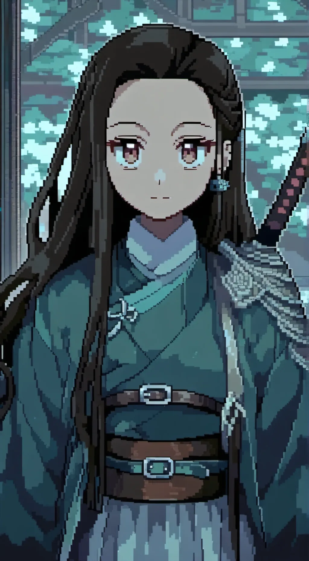 ai character: nezuko background