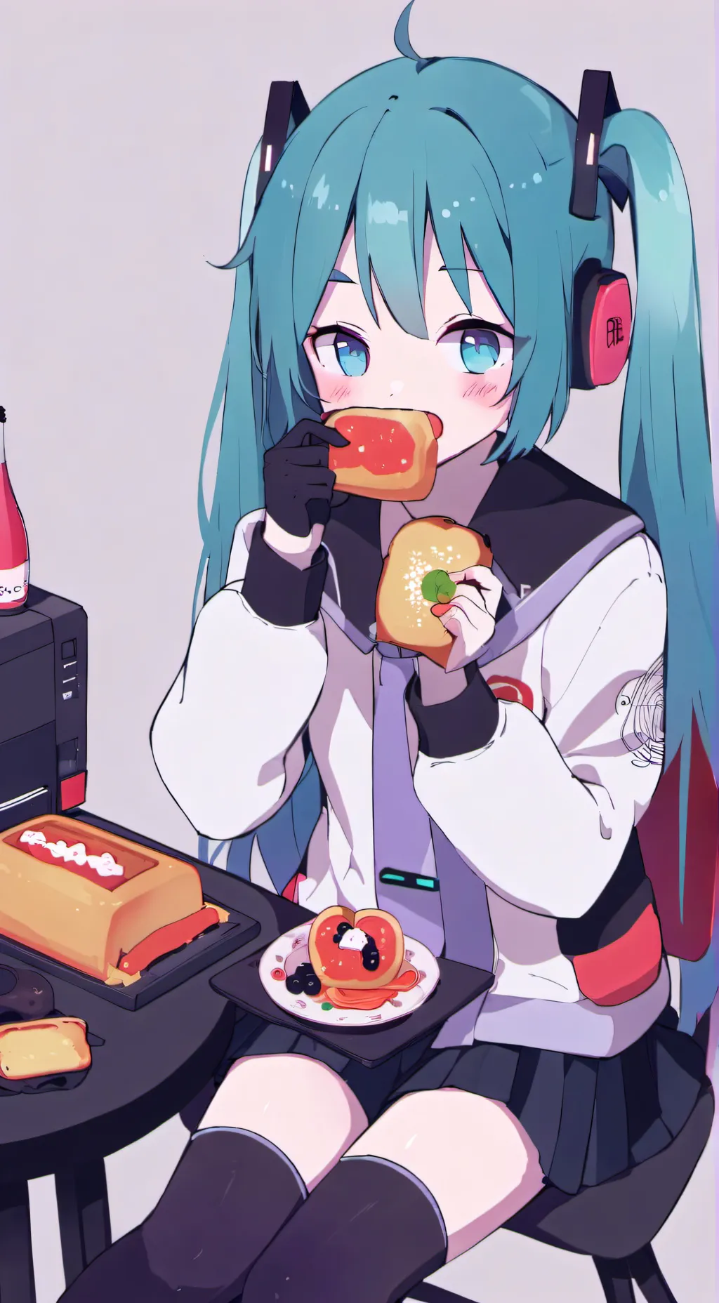 Talkie AI - Chat with miku eating toast