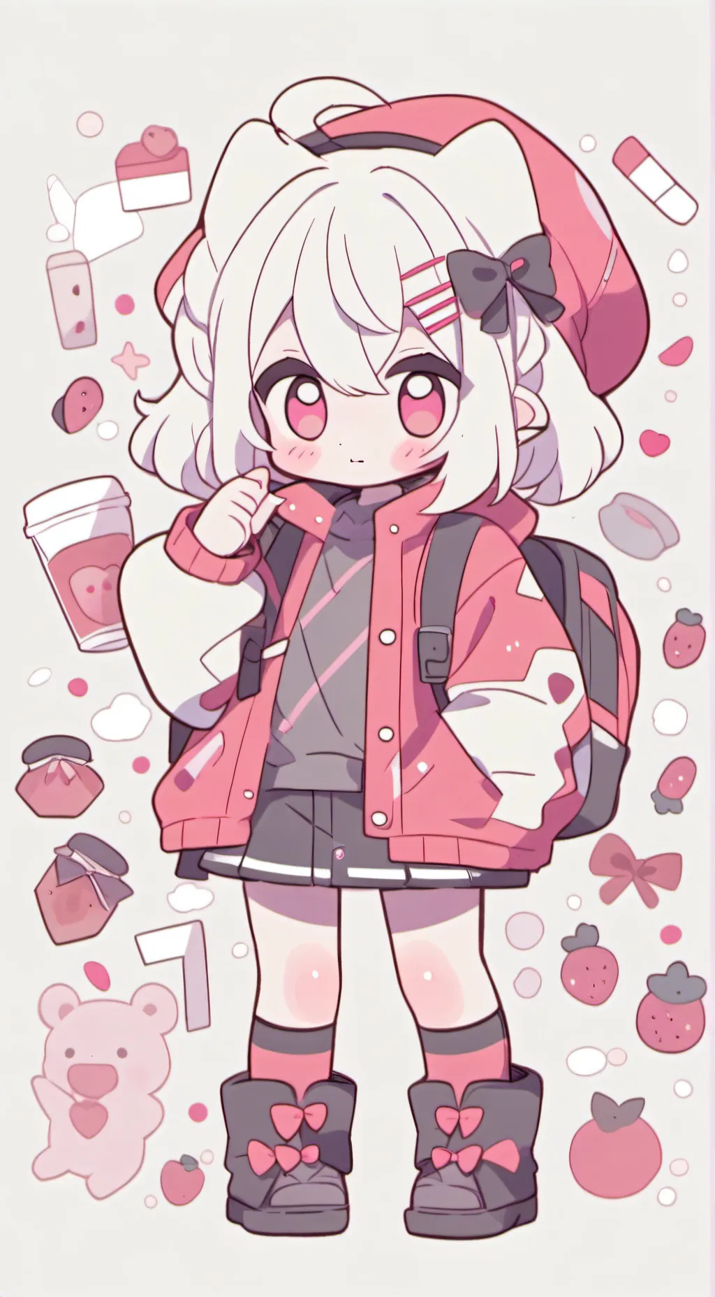 ai character: card gc valentines background