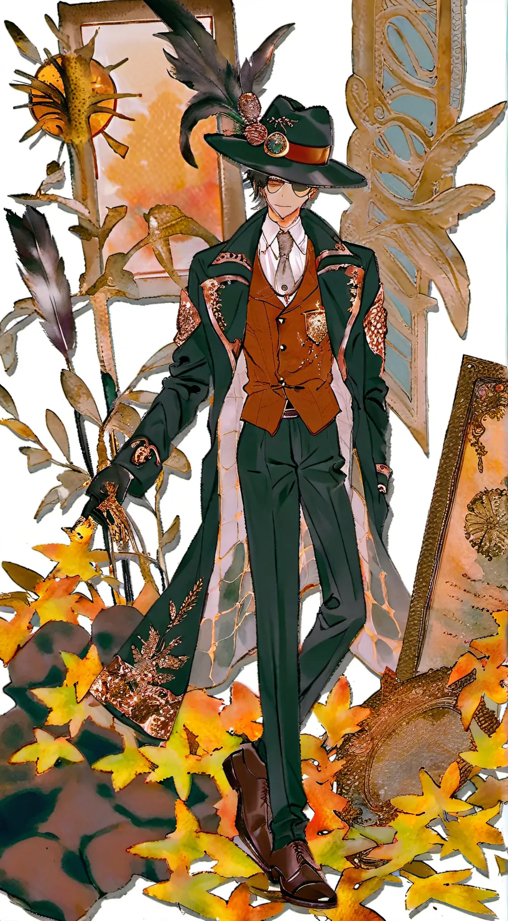 ai character: DoubleFedora Swap background