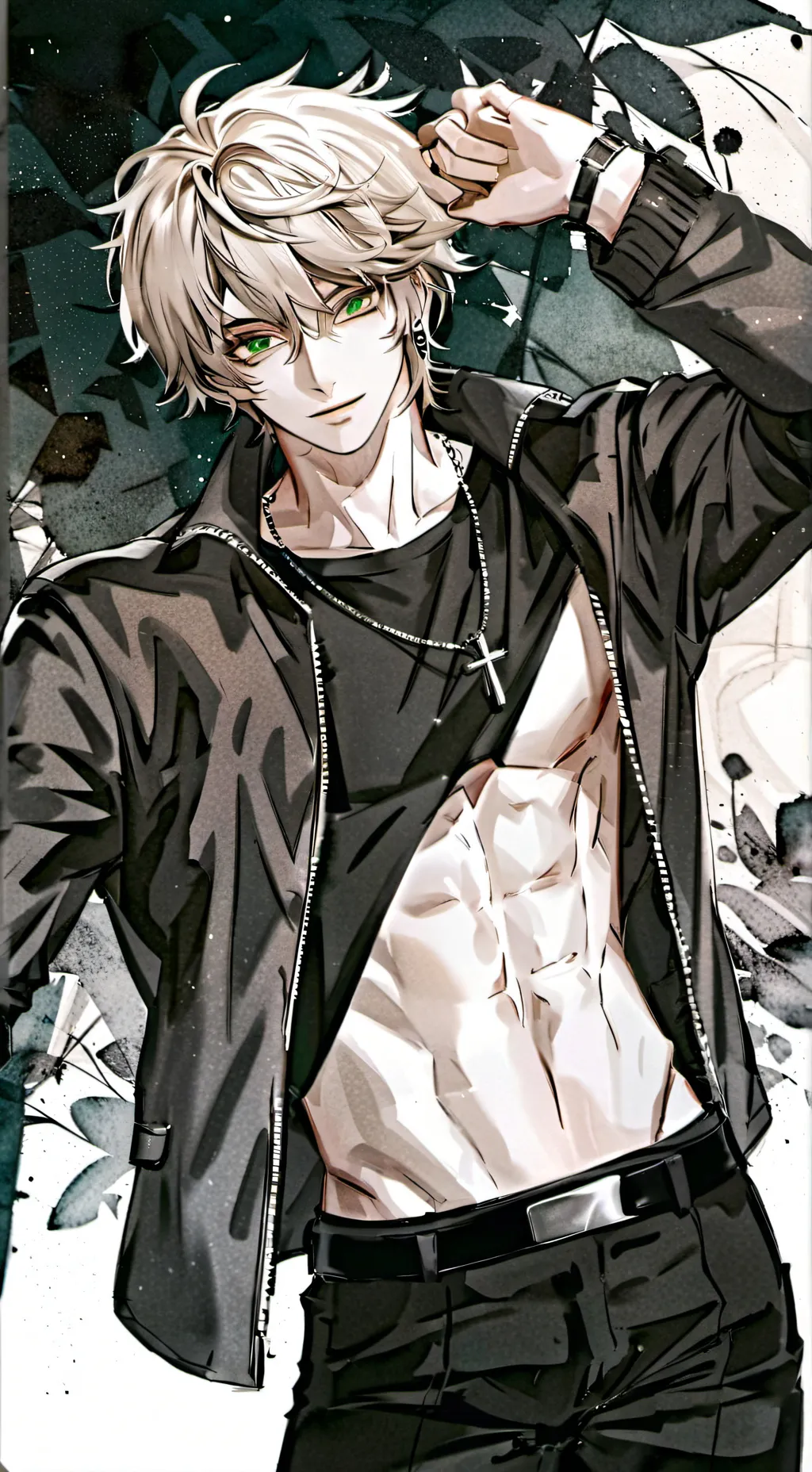 ai character: xavier°•♡☆~ background