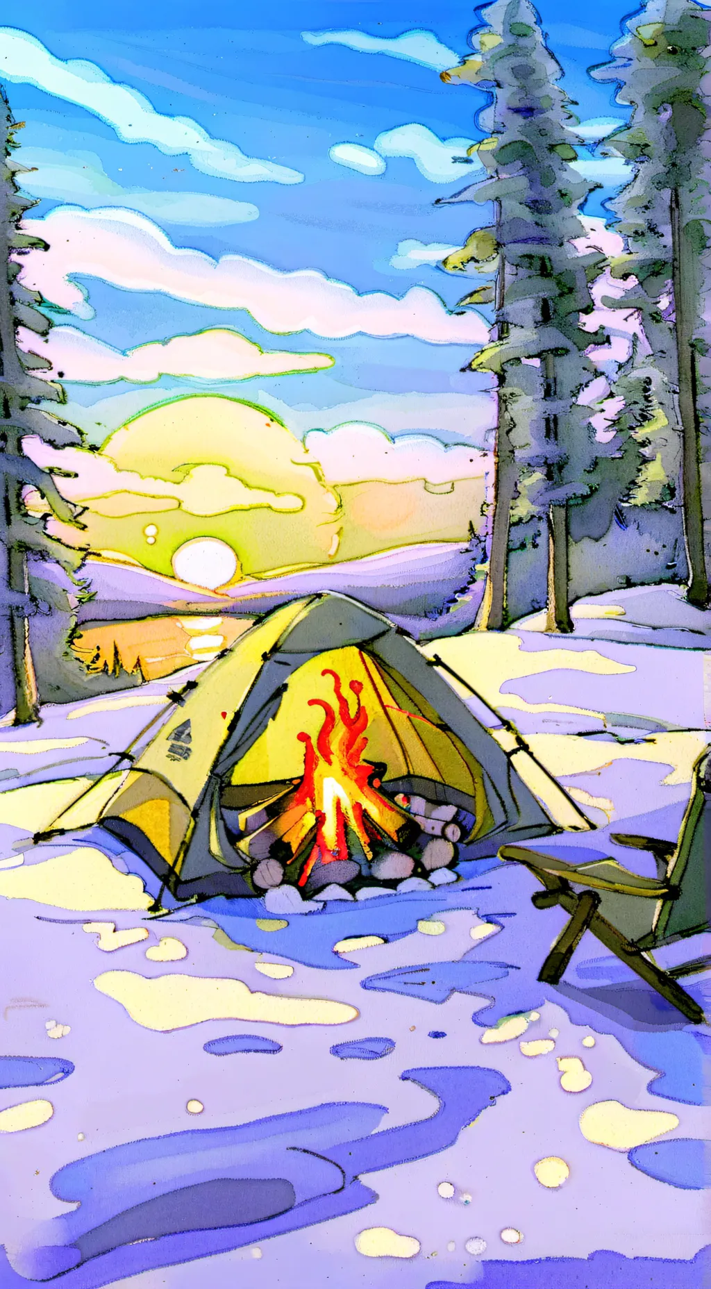 ai character: CH camping(WOW!) background