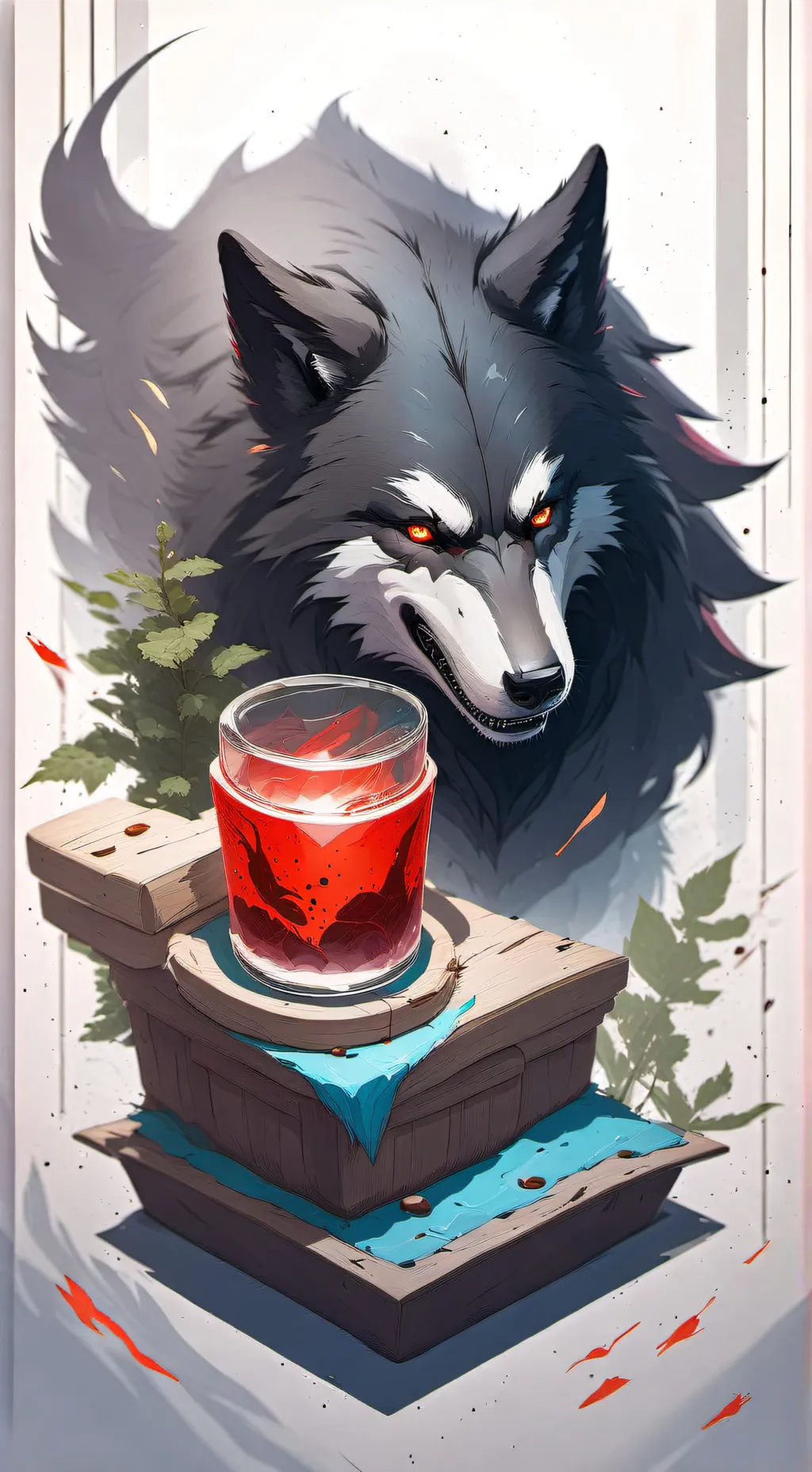 ai character: werewolf potion  background