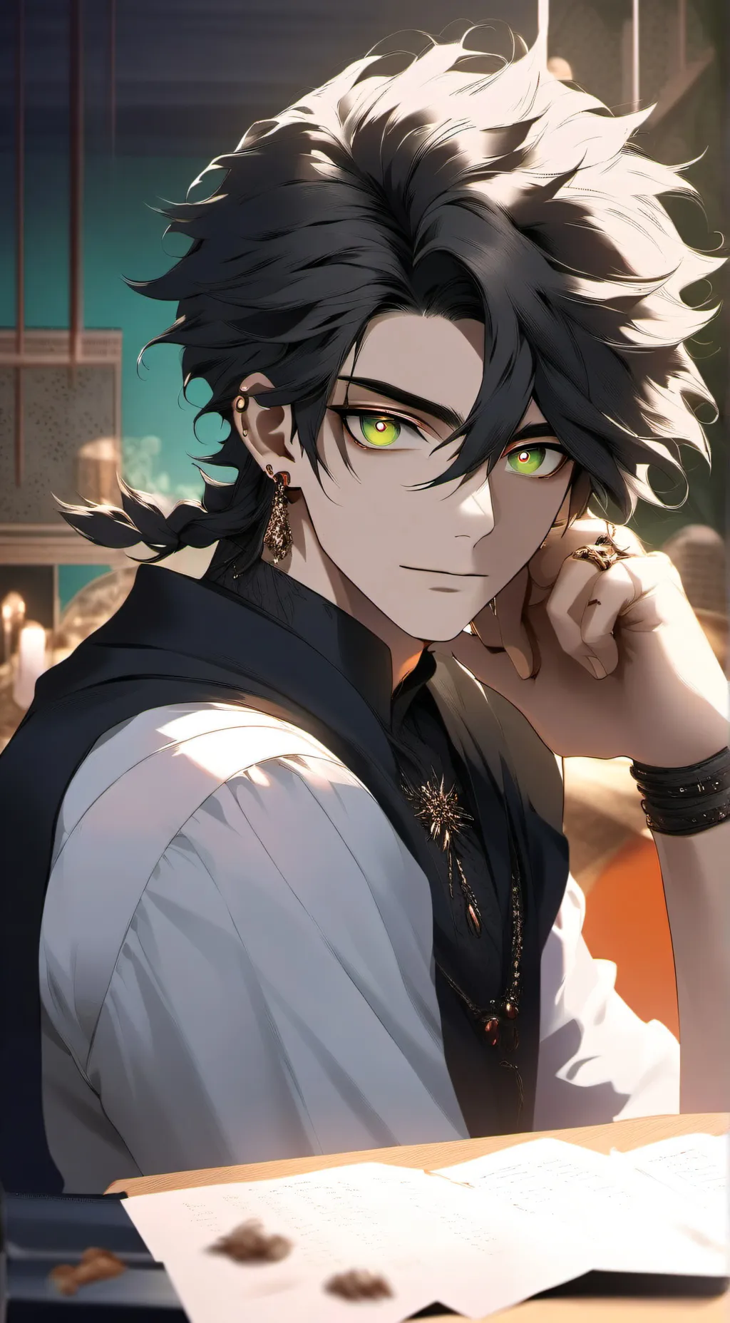 ai character: mark background