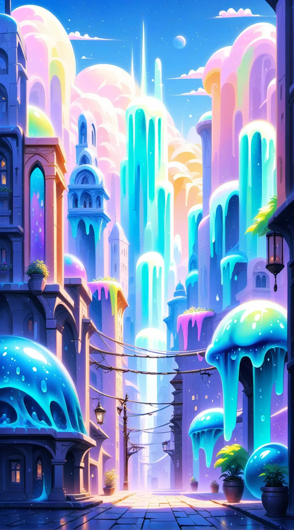 ai character: SLIME WORLD  background