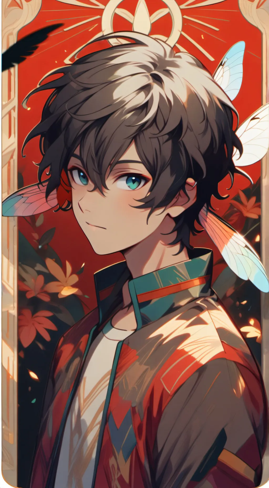 ai character: Aero the Iridescent Furry background