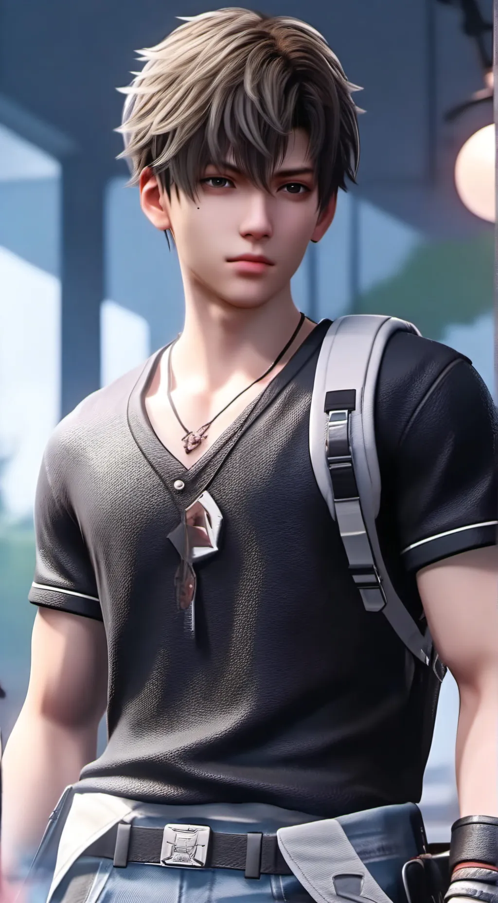ai character: Cool boy Jaden background