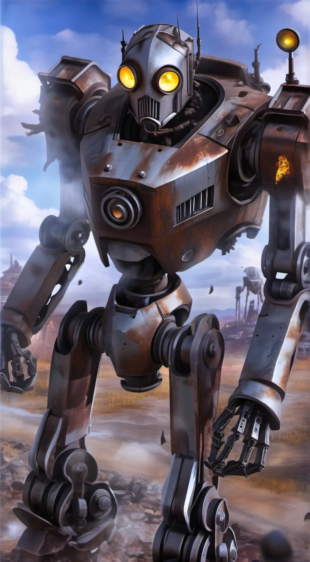 ai character: Robo rust background