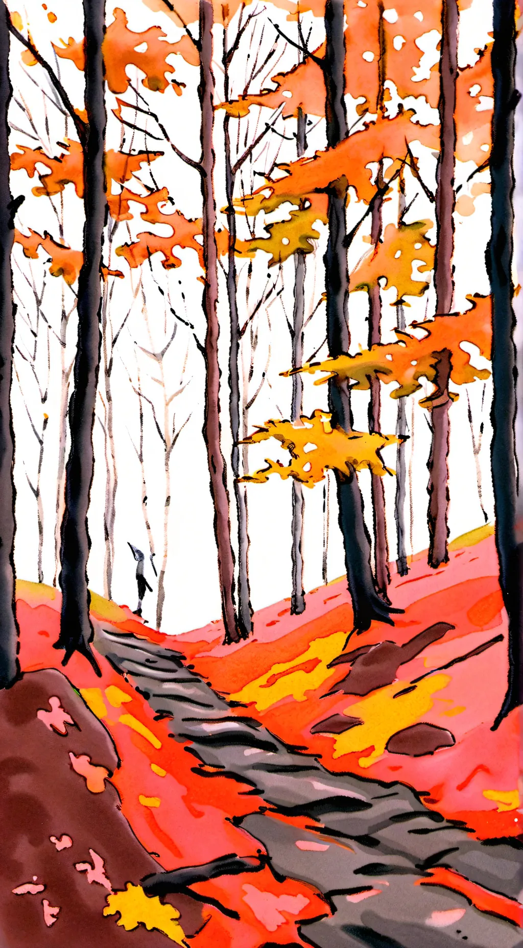 ai character: un bosque vacío background