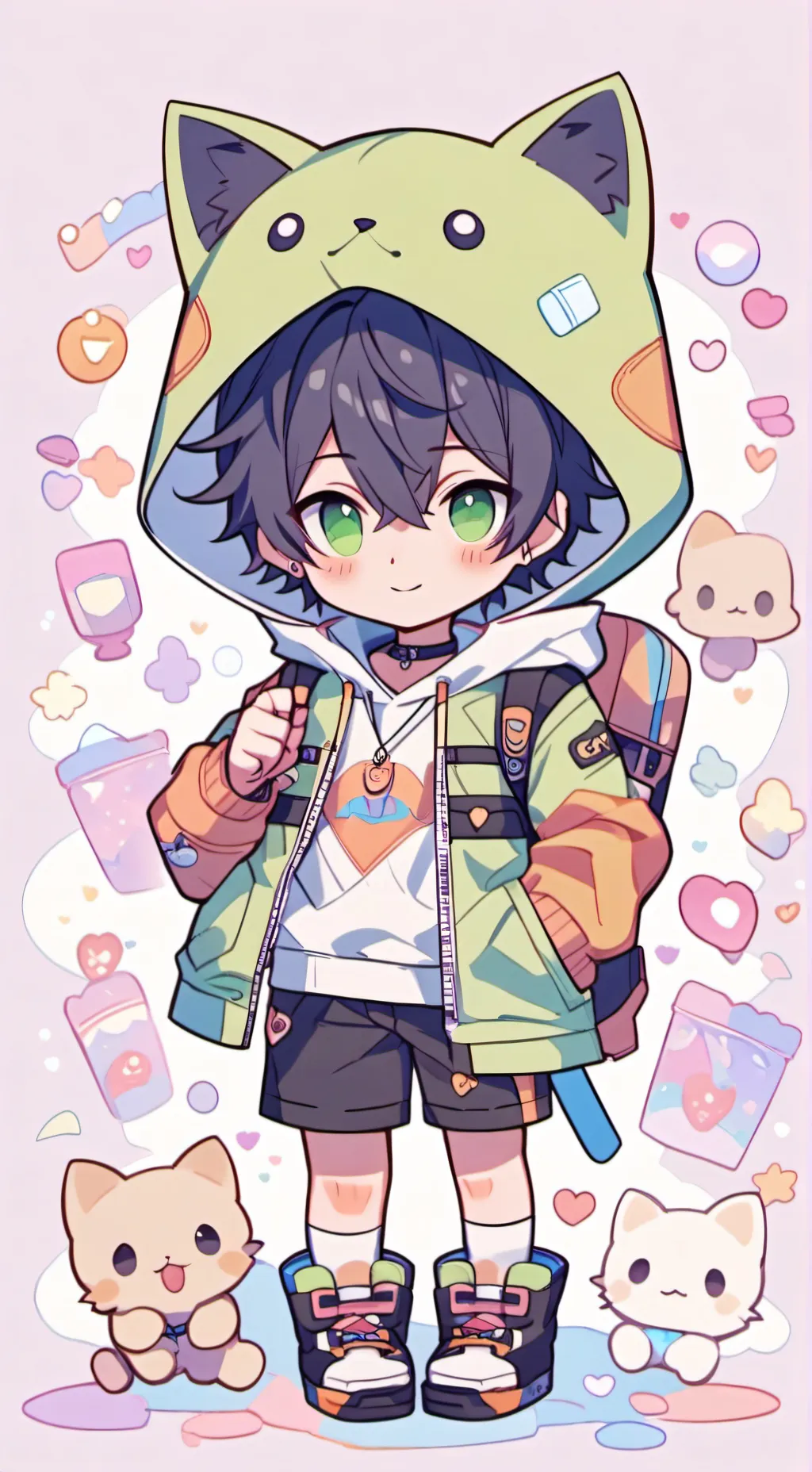 ai character: 💚🐱Elyas🐱💚 background