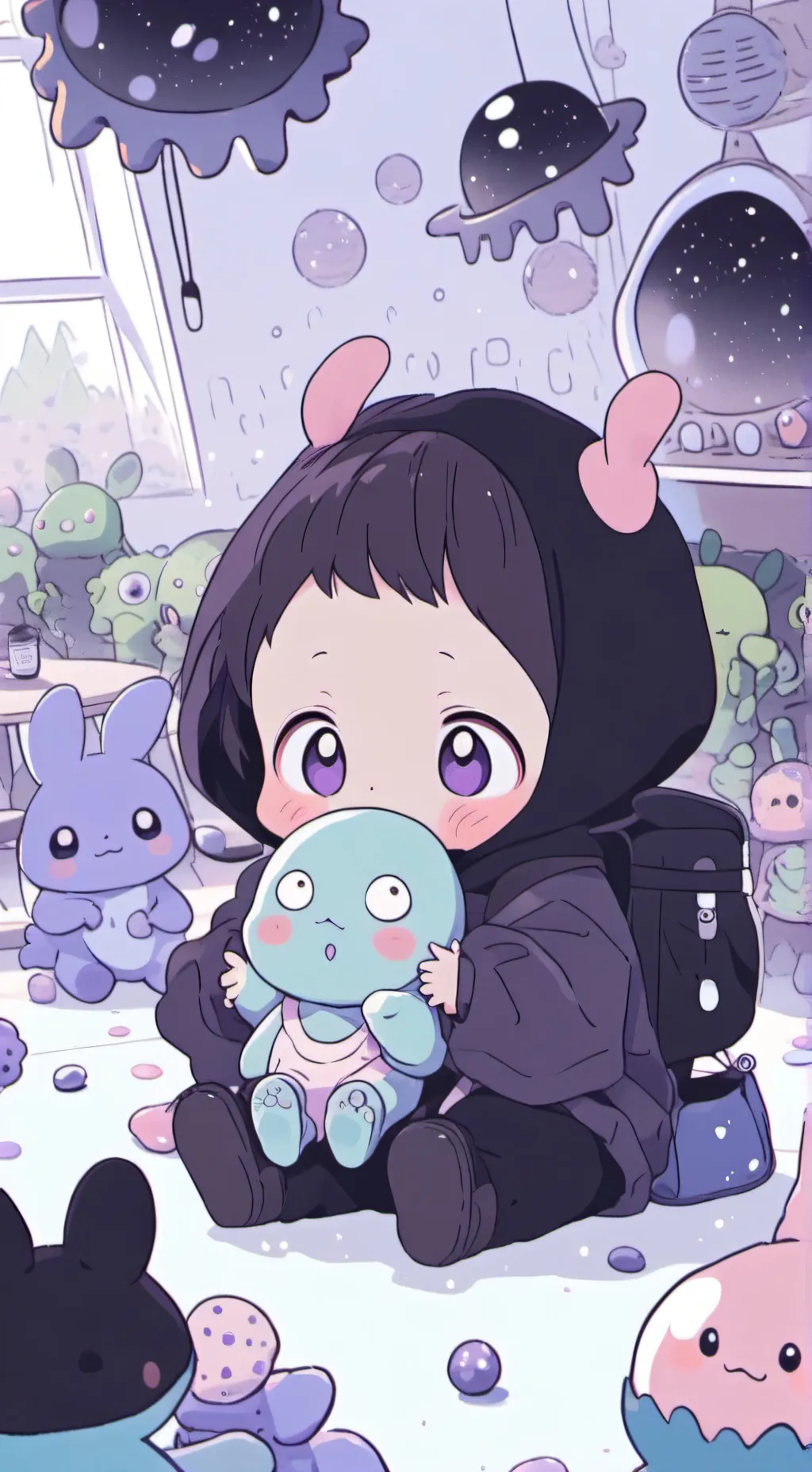 ai character: Baby alien daycare background