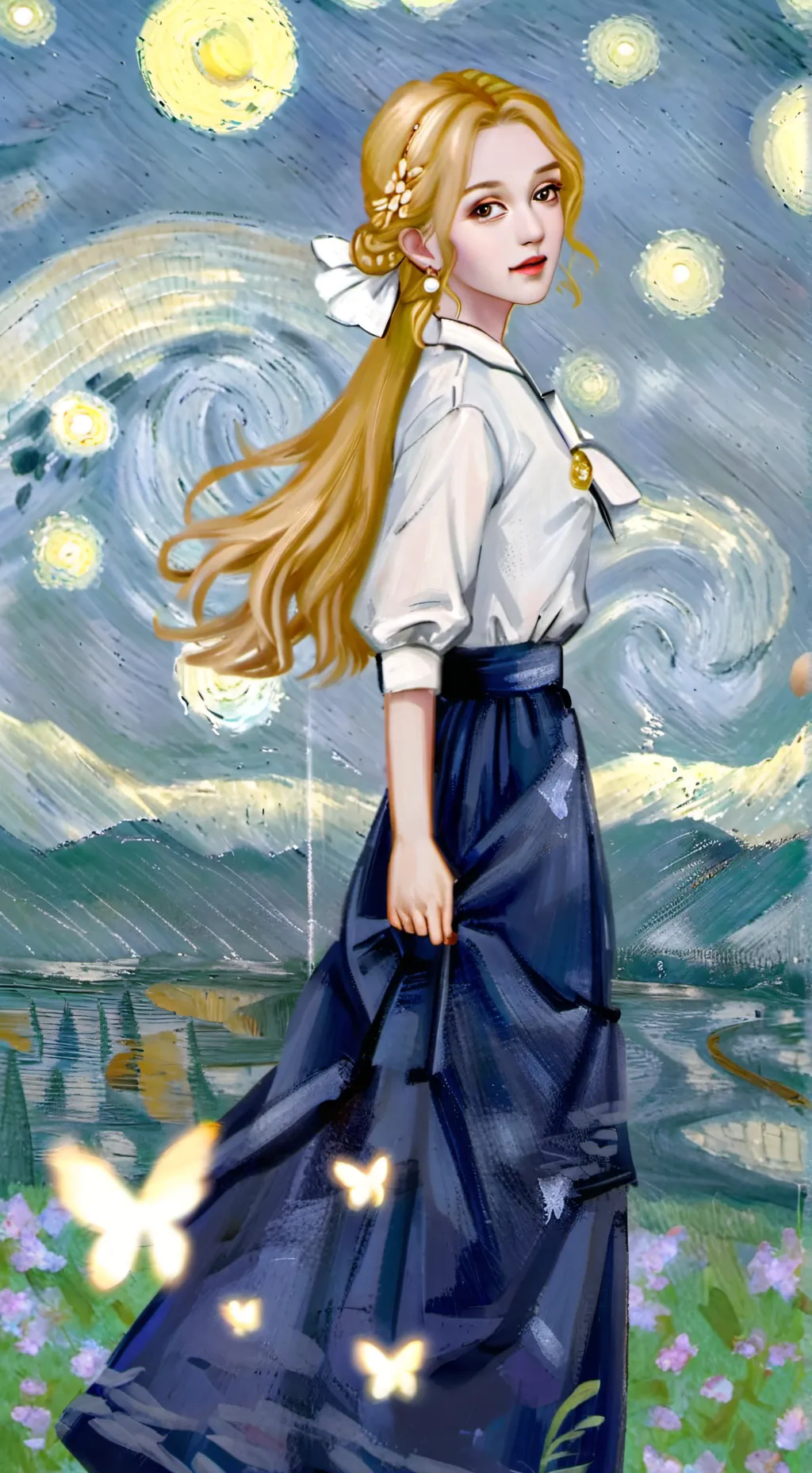 ai character: my crush Anne  background