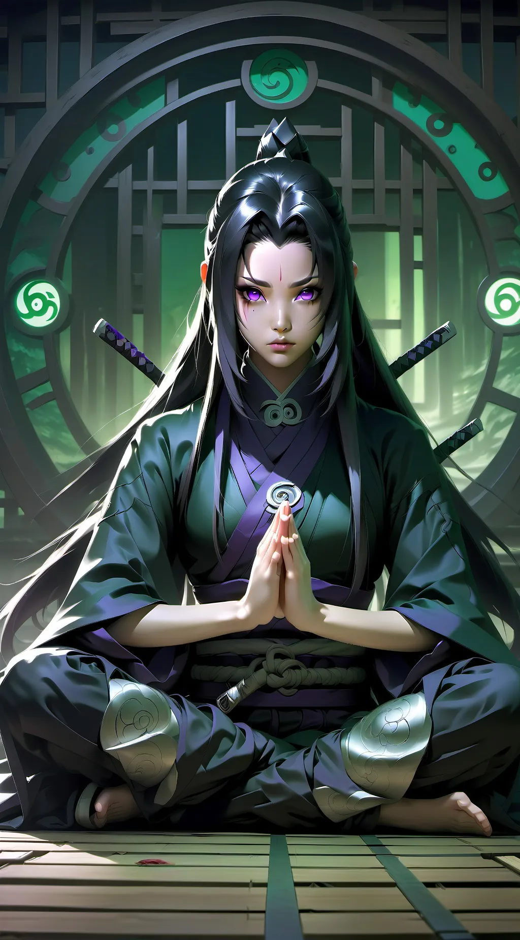 ai character: Sasuka Uchiha background