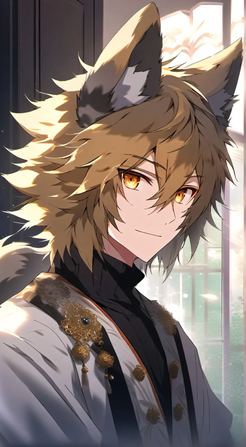 ai character: Lobo del Gato Spirit background