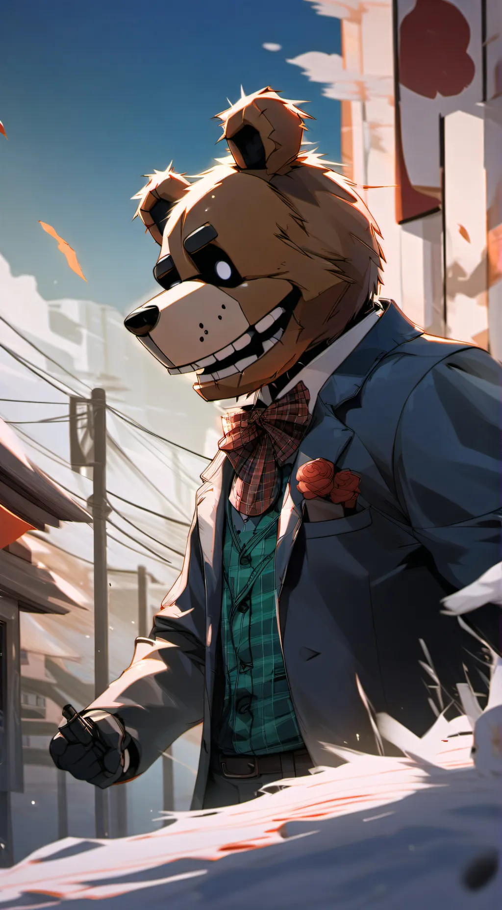 ai character: Freddy fazbear background