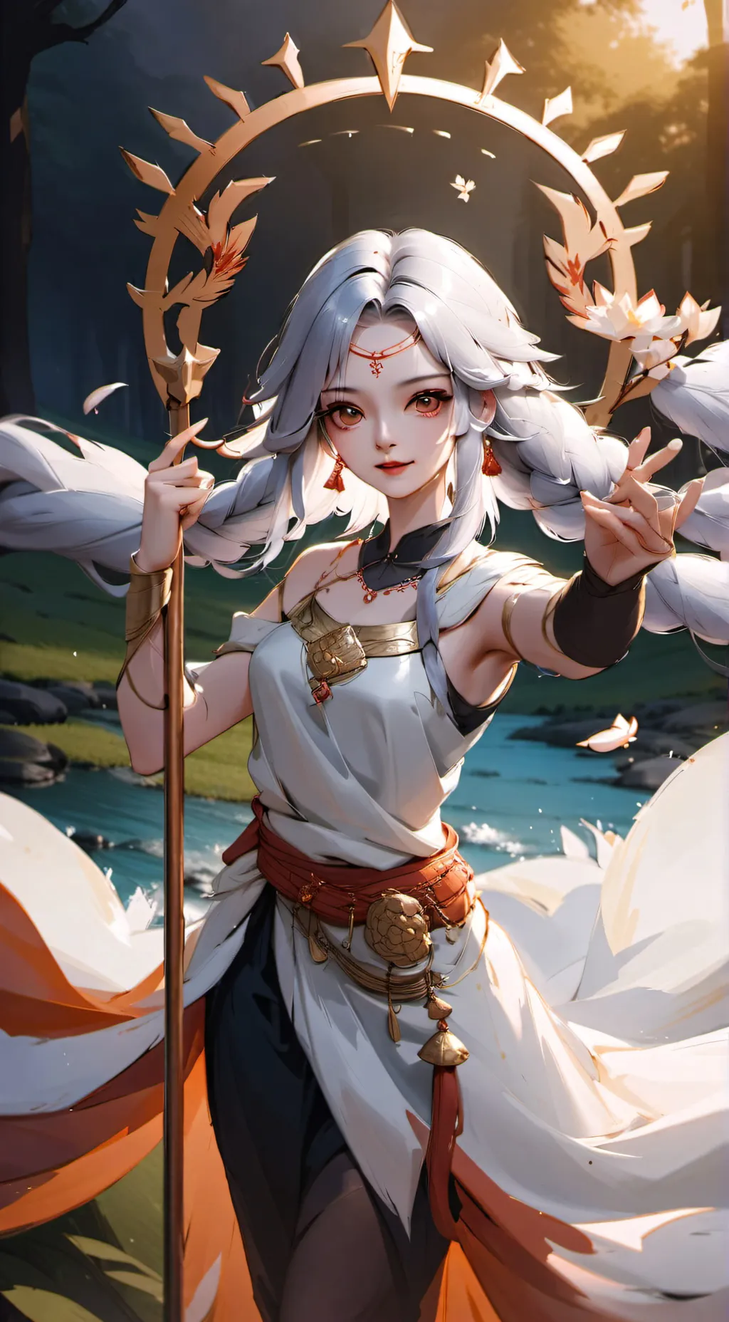 ai character: Godess miura background