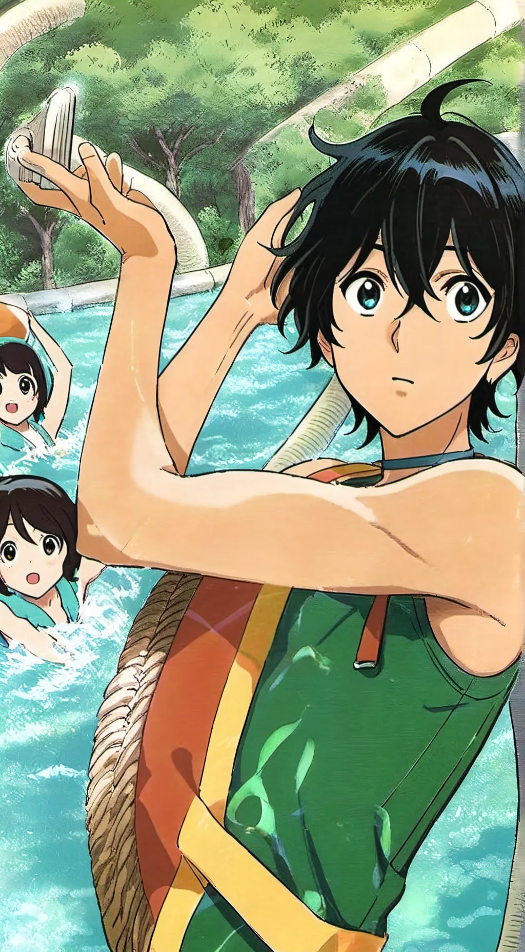 ai character: Ch waterpark background