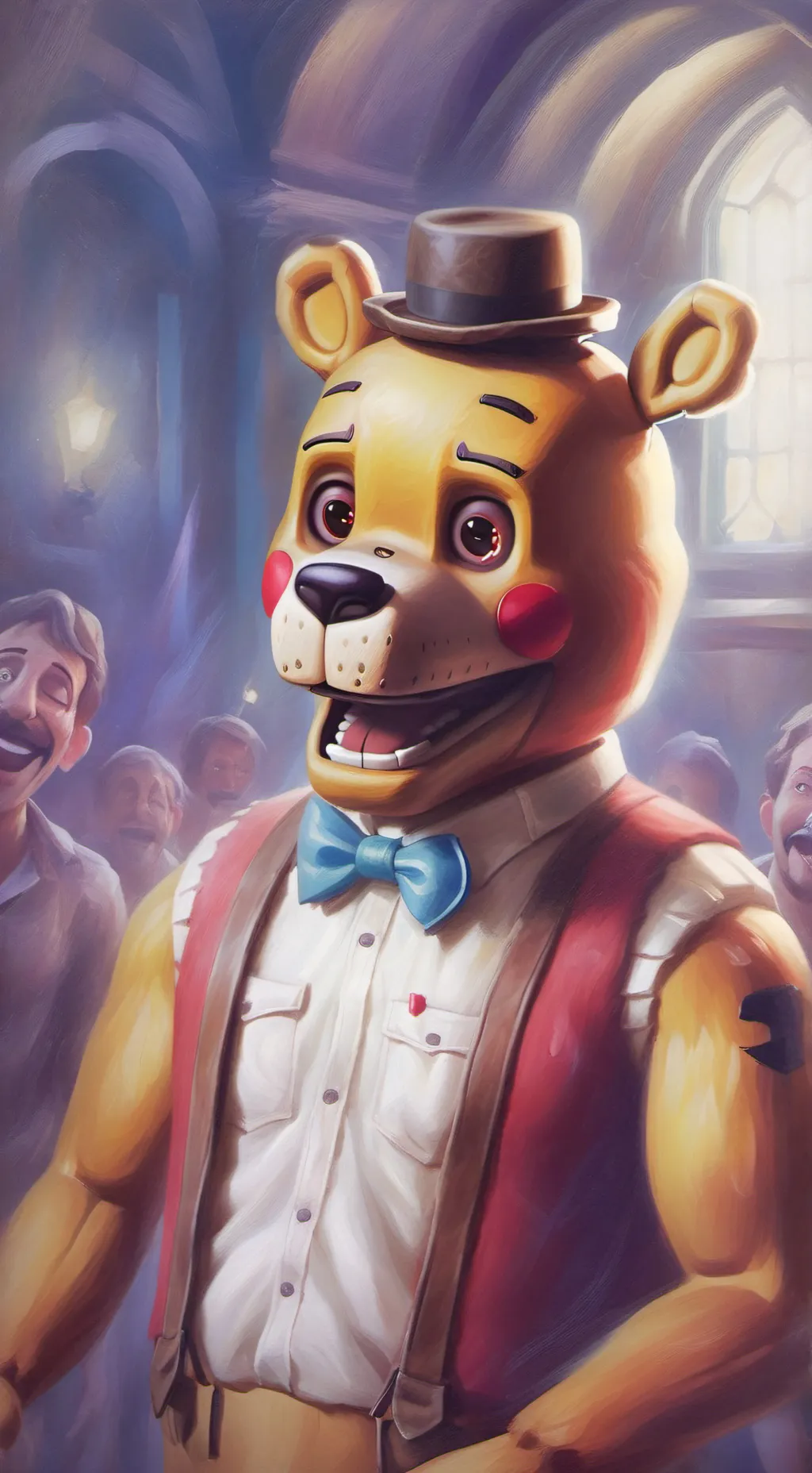 ai character: fnaf 2 feildtrip background