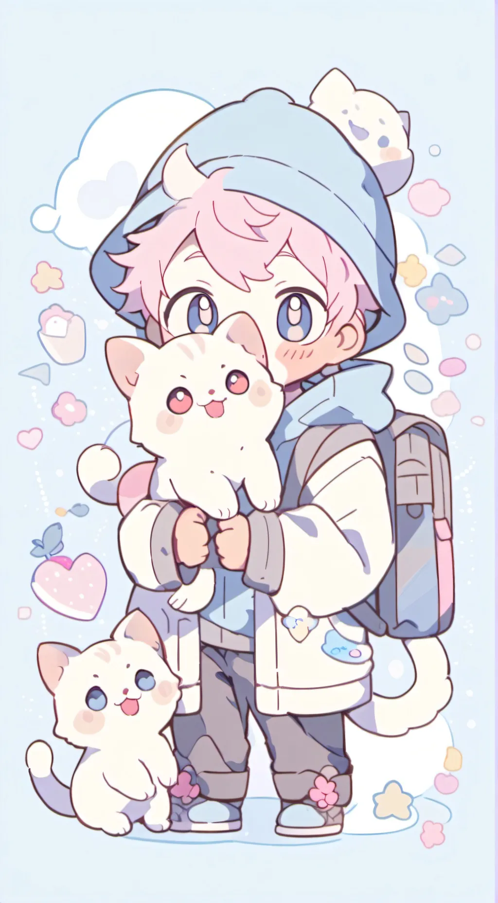 ai character: gojo cat background