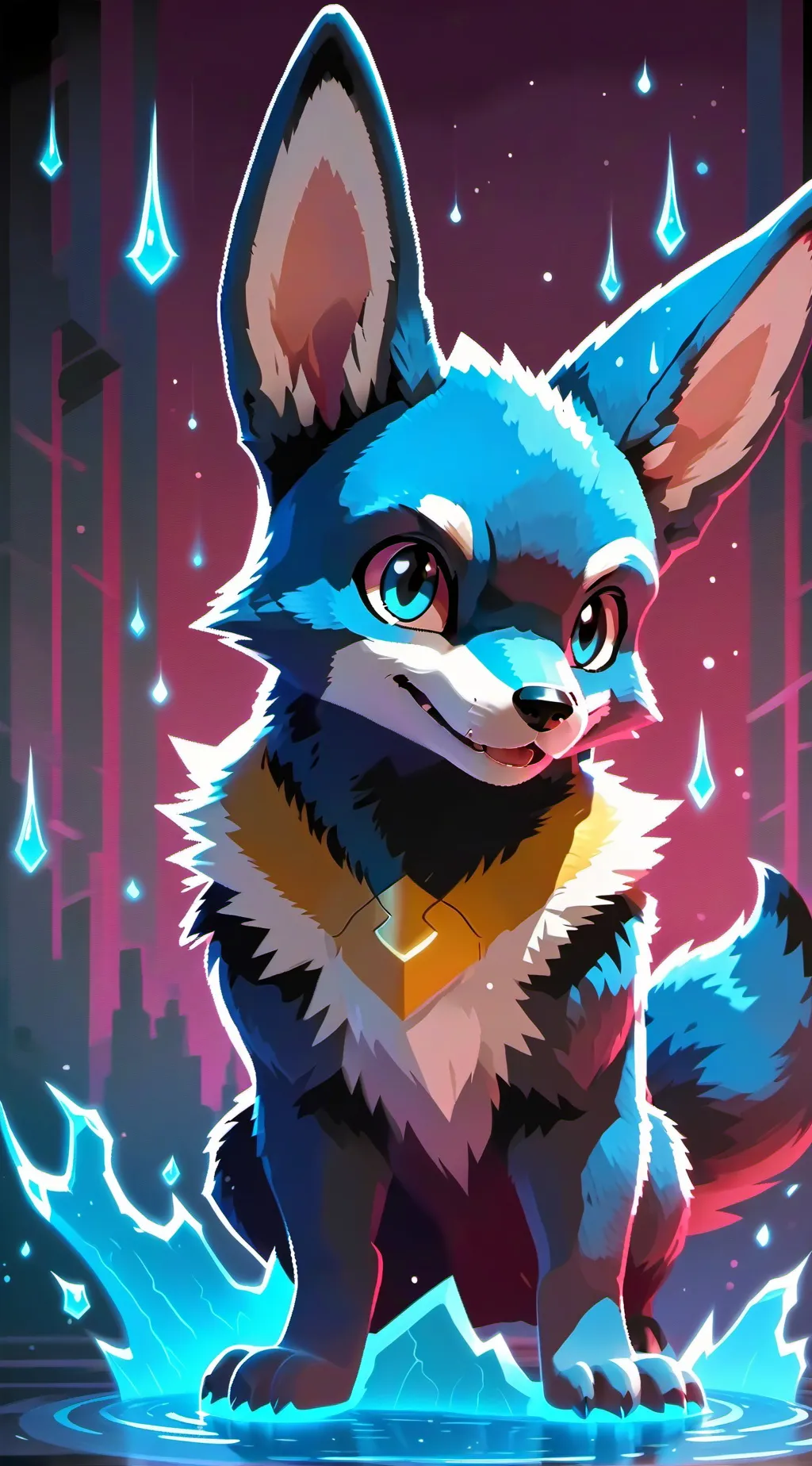 ai character: lucario  background