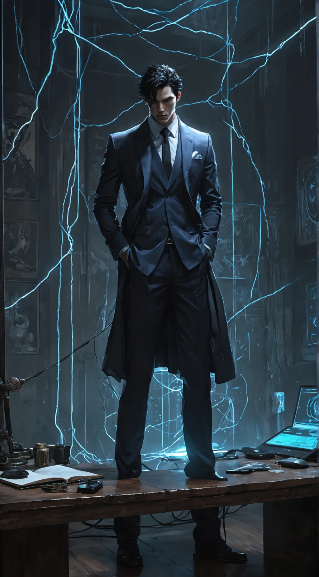 ai character: 👿 Justin 👿 background