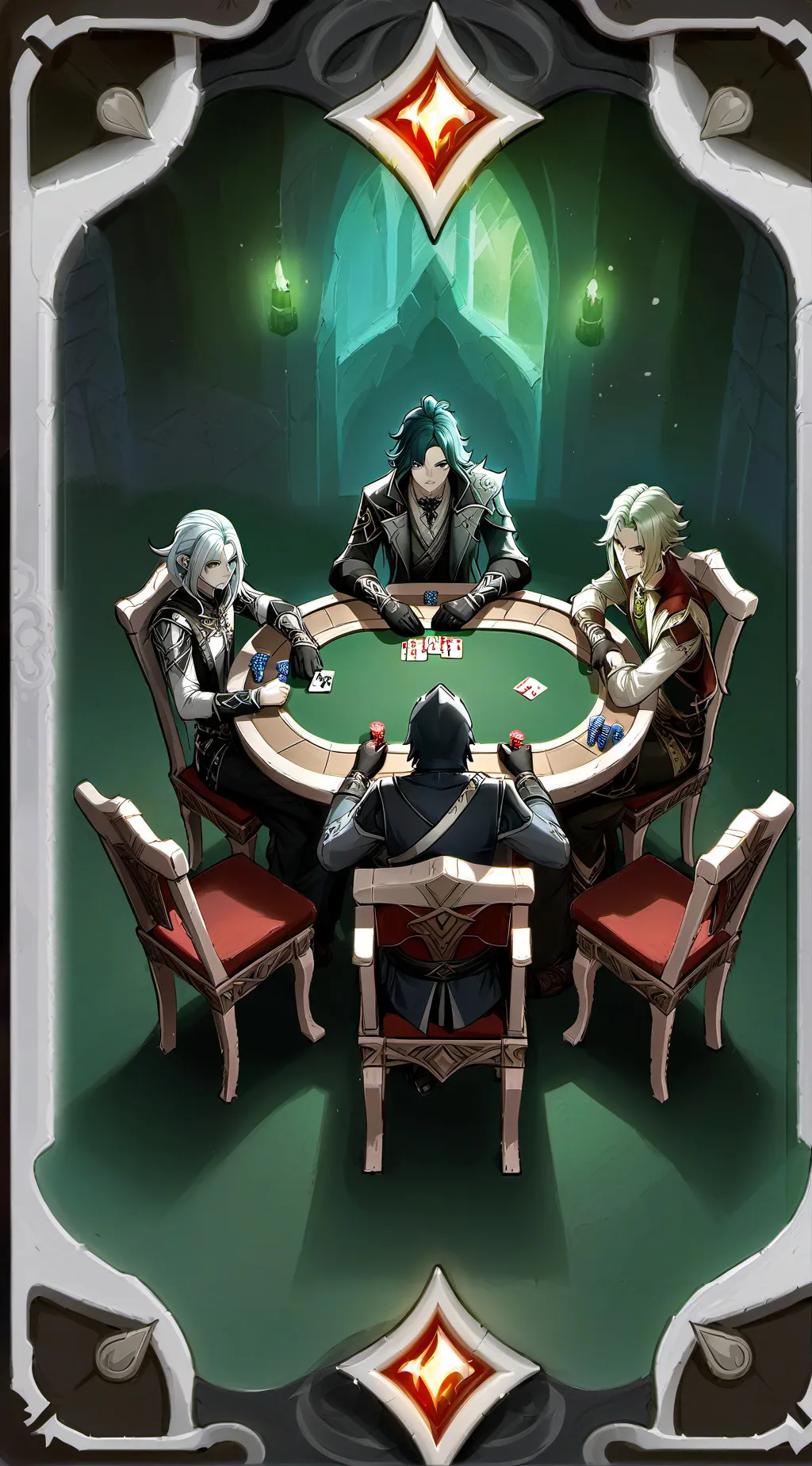 ai character: a game of poker background