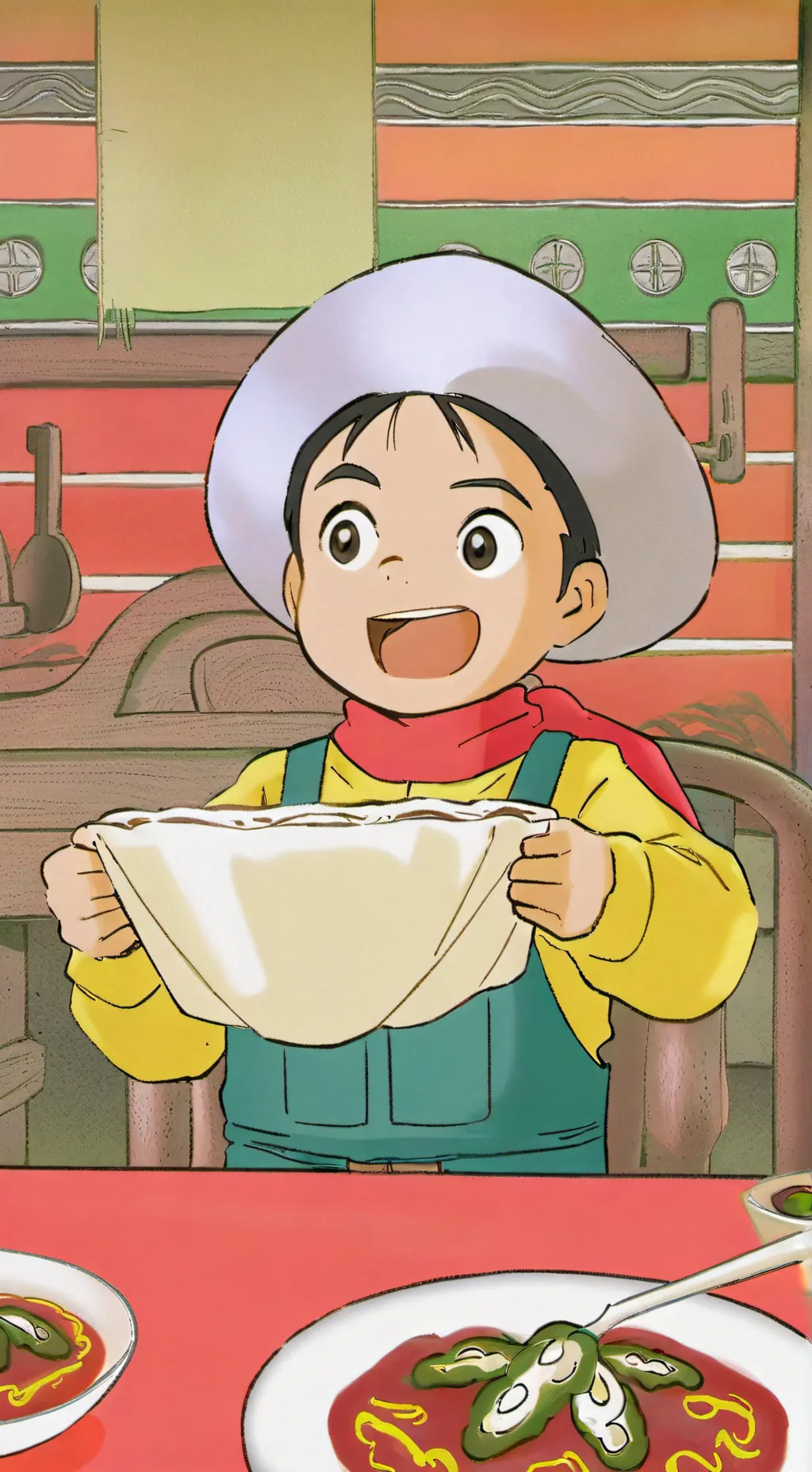 ai character: ENCHILADA  background