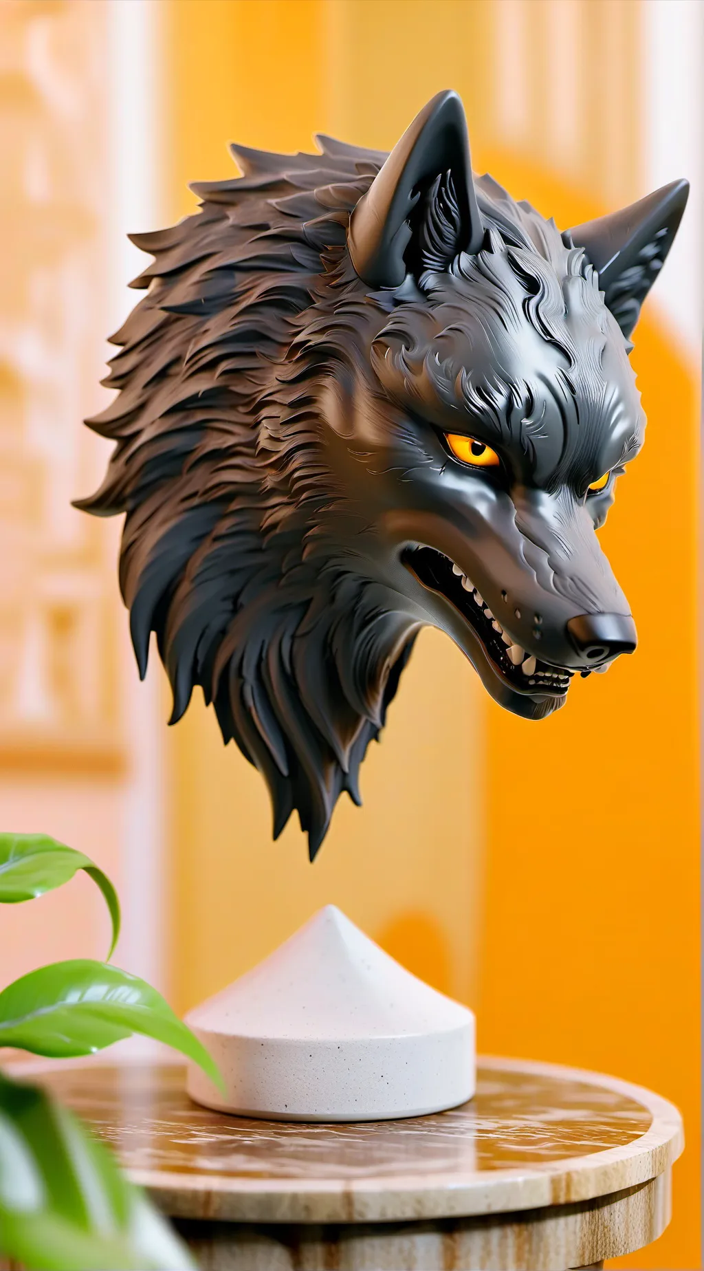 ai character: Wolf mask background