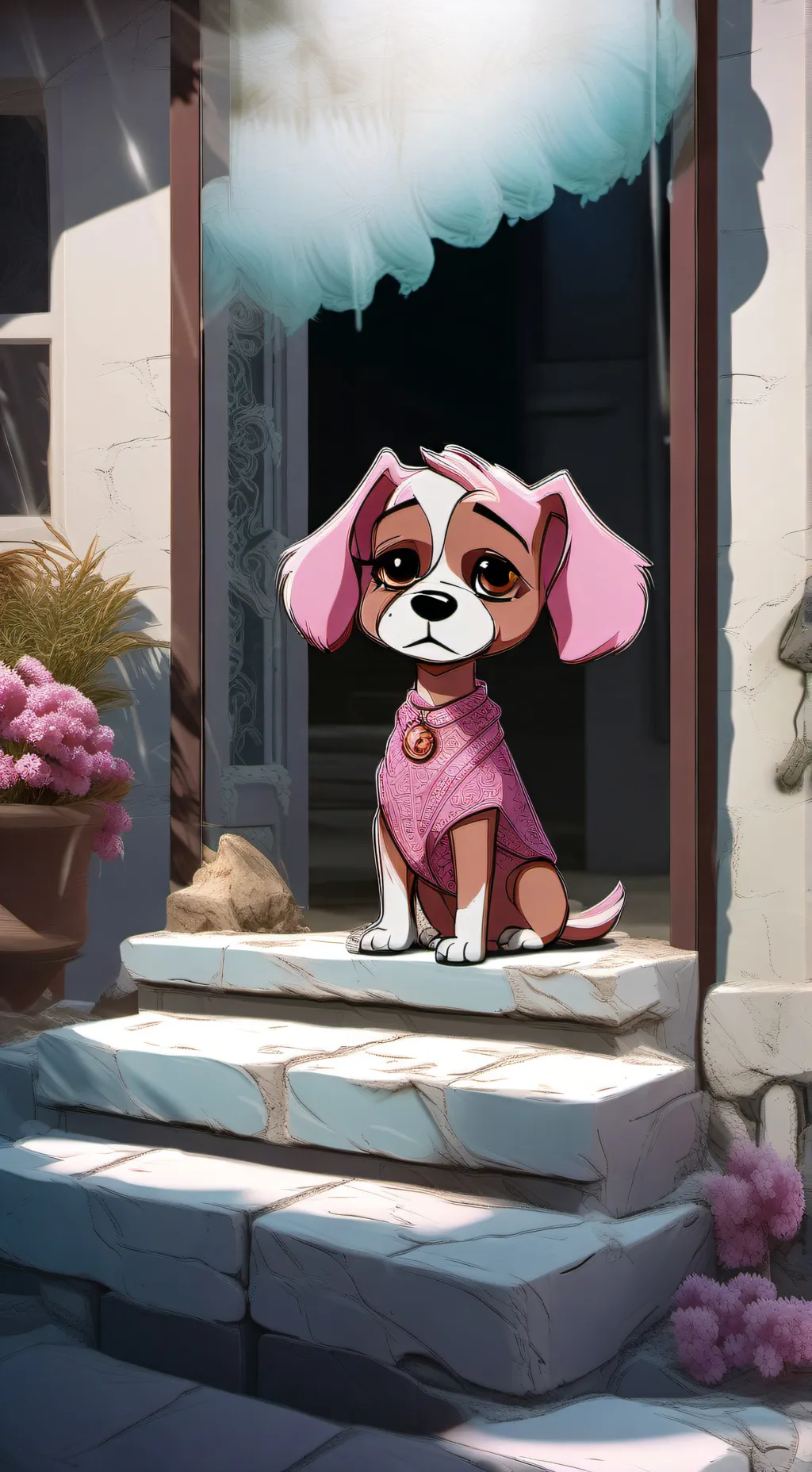 ai character: 🩷🐶Doggirl🐶🩷 background