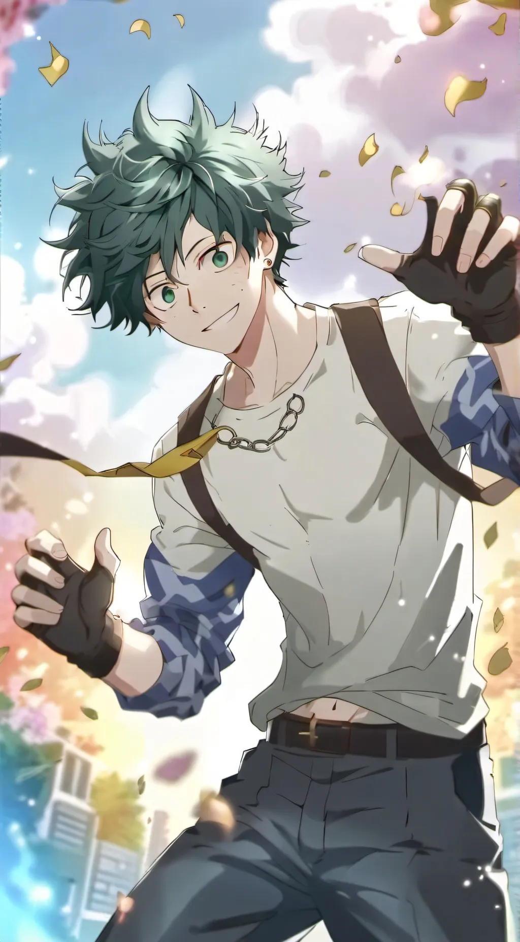 ai character: Mha road trip background