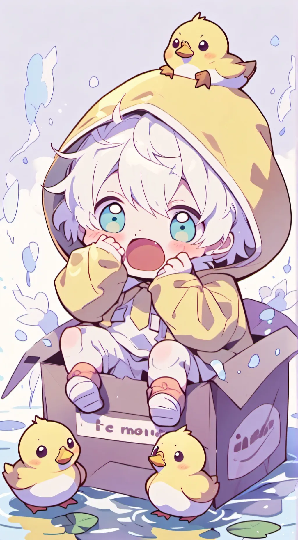 ai character: Yellow baby background