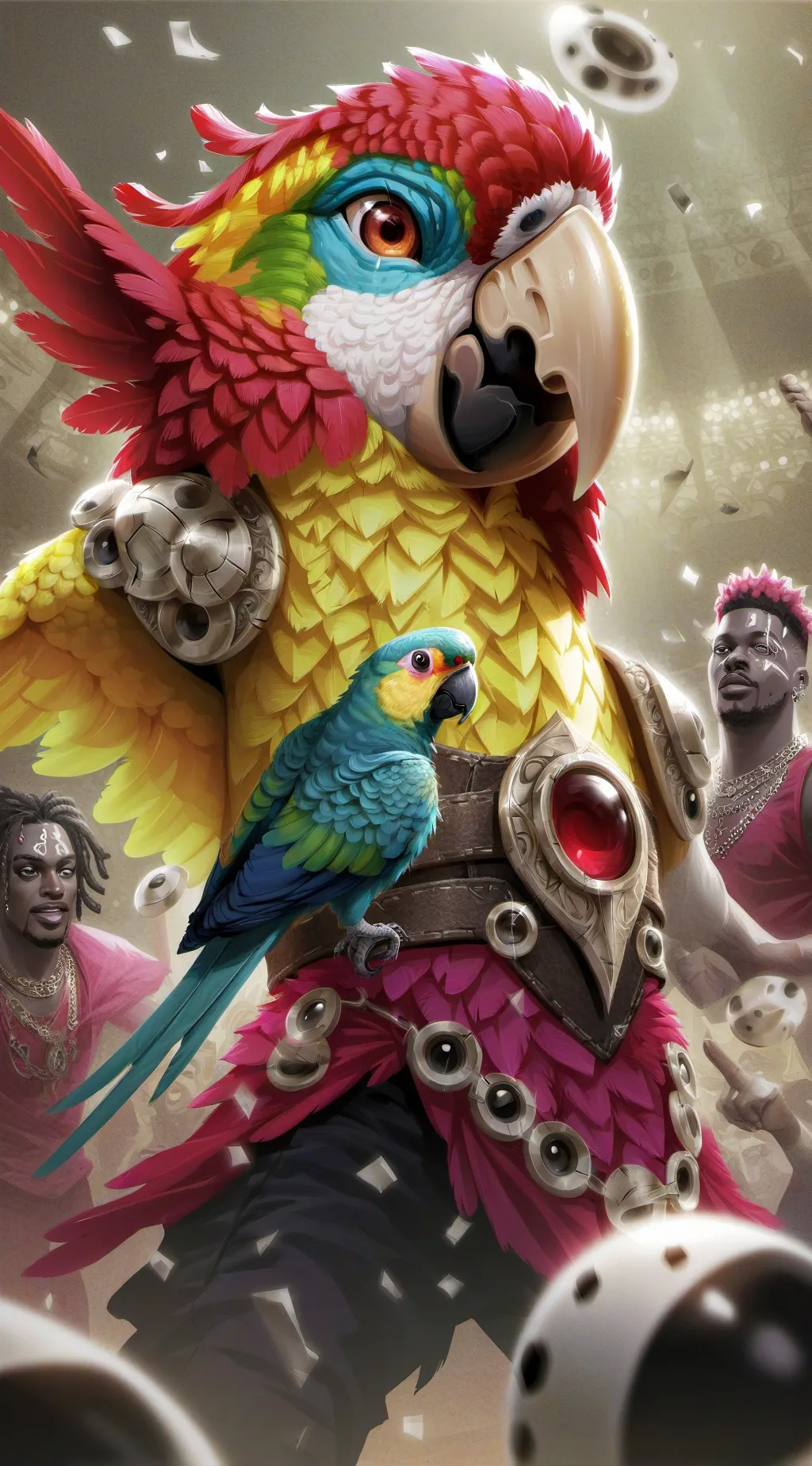 ai character: Pixel background