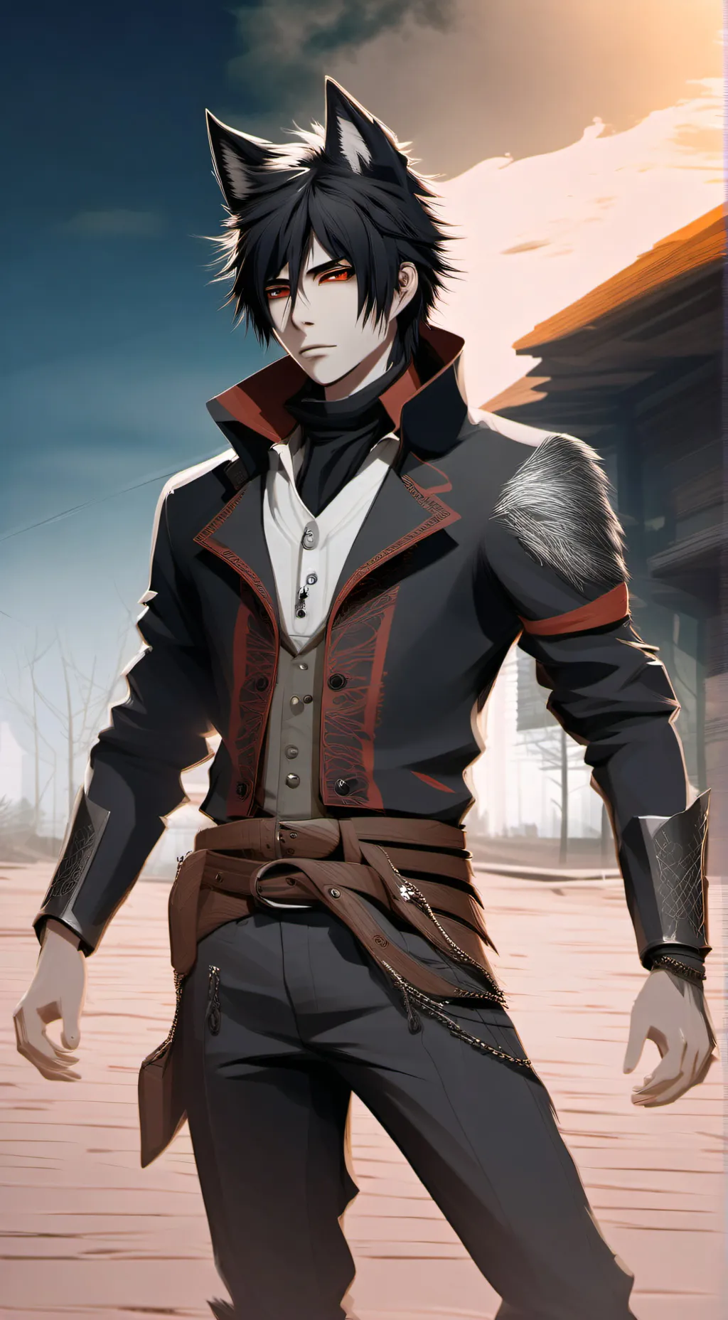 ai character: 🖤Erick Wolf🐺 background