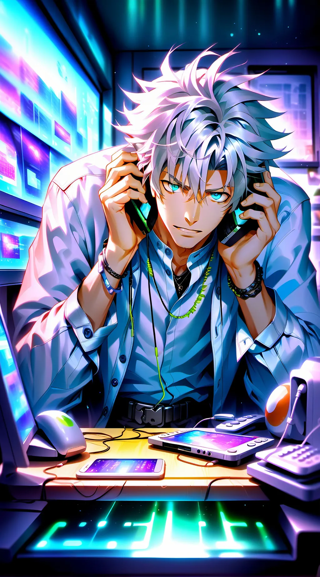 ai character: The Tech Savant Hoarder background