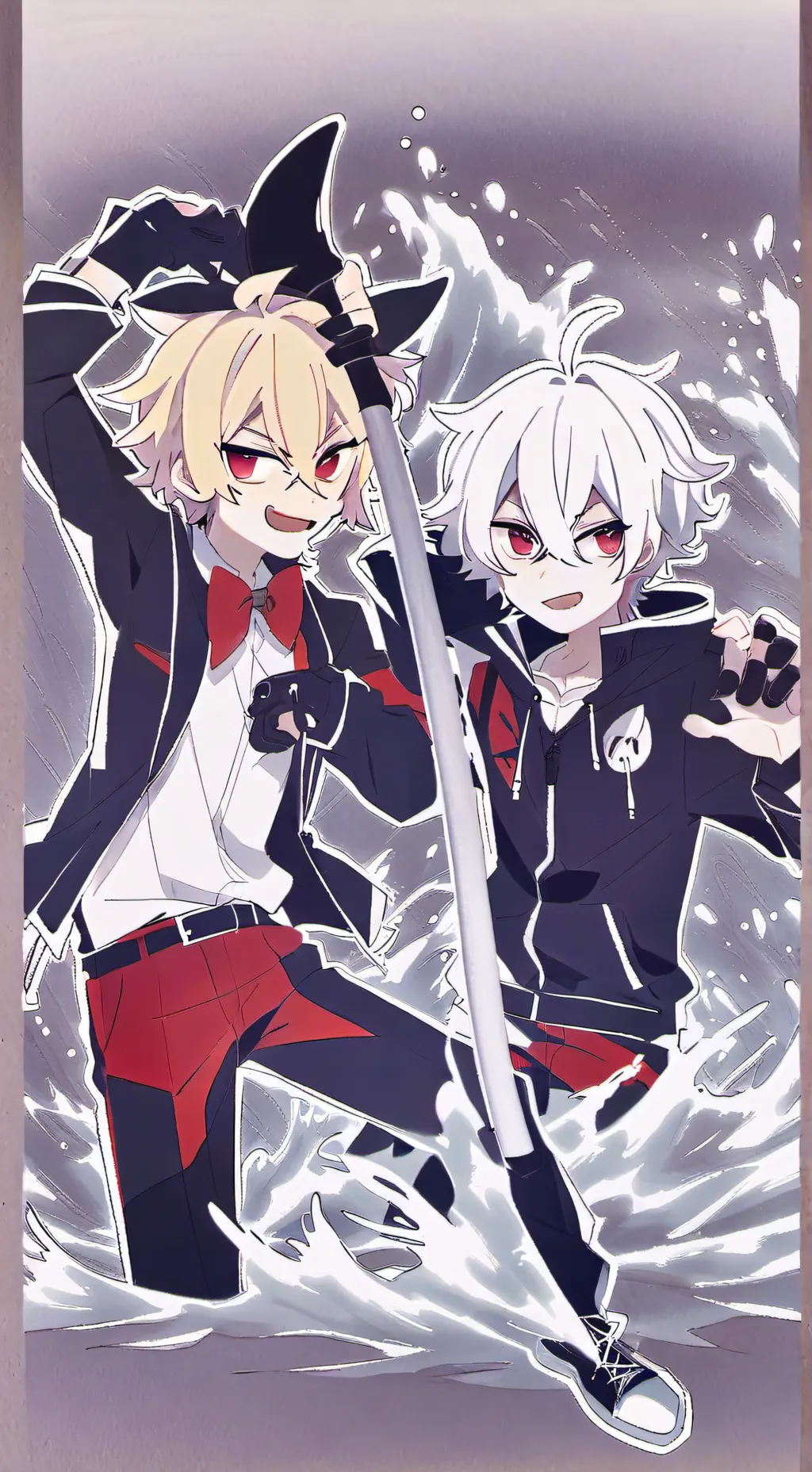 ai character: Hh water park background