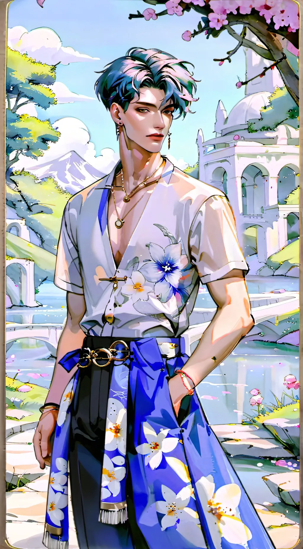 ai character: abs background