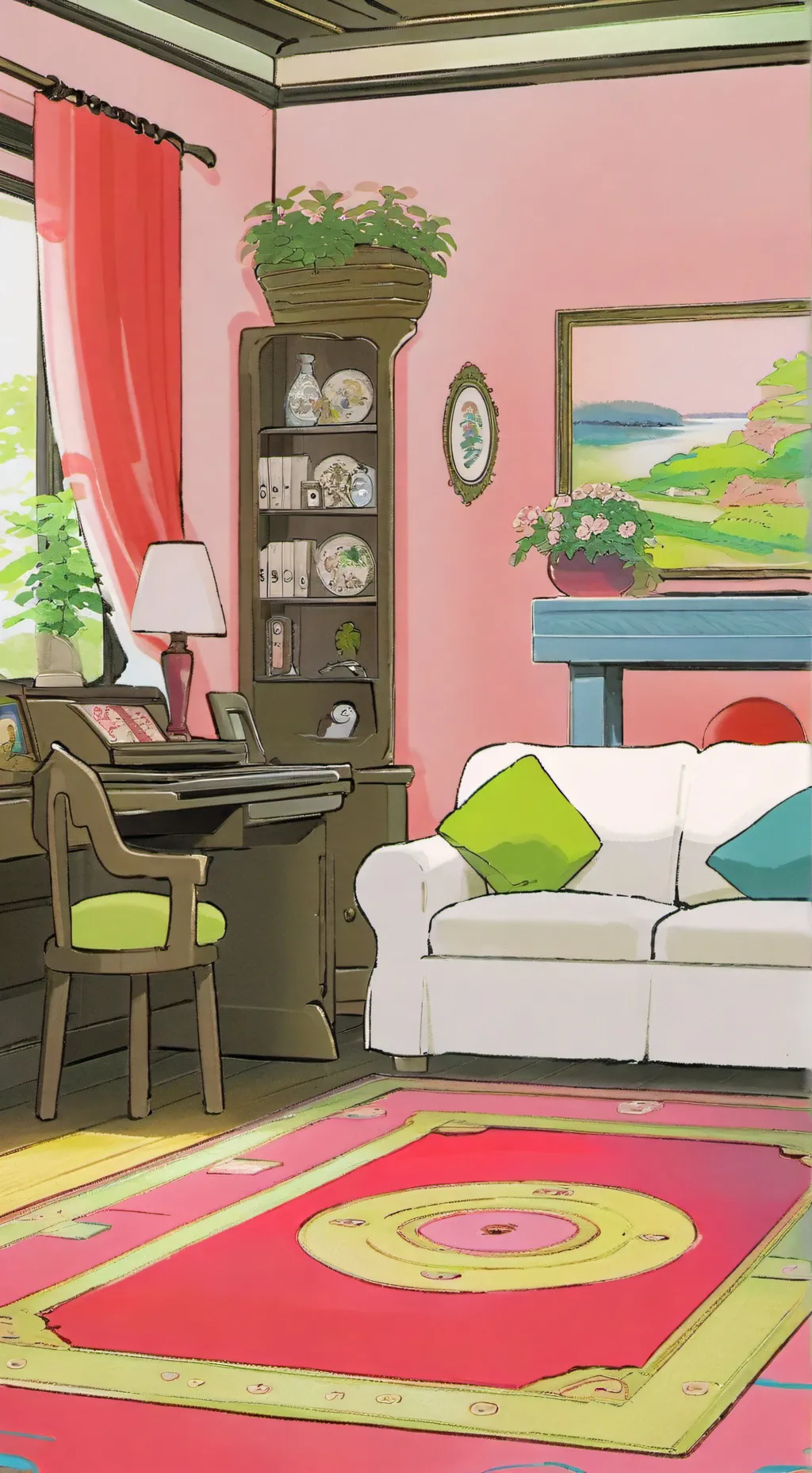 ai character: Sprunki Pinki home background