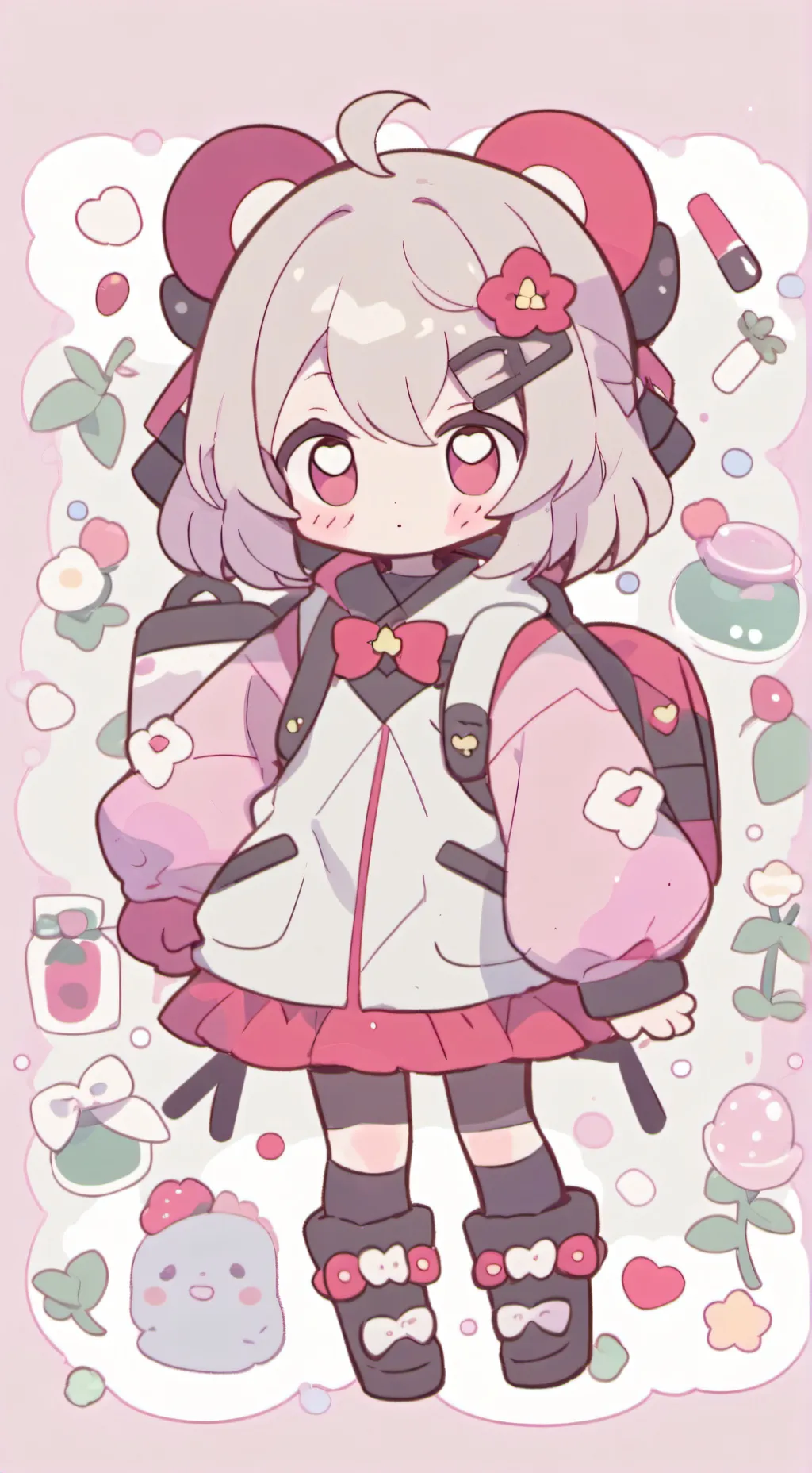 ai character: Baby Sandy bebe background