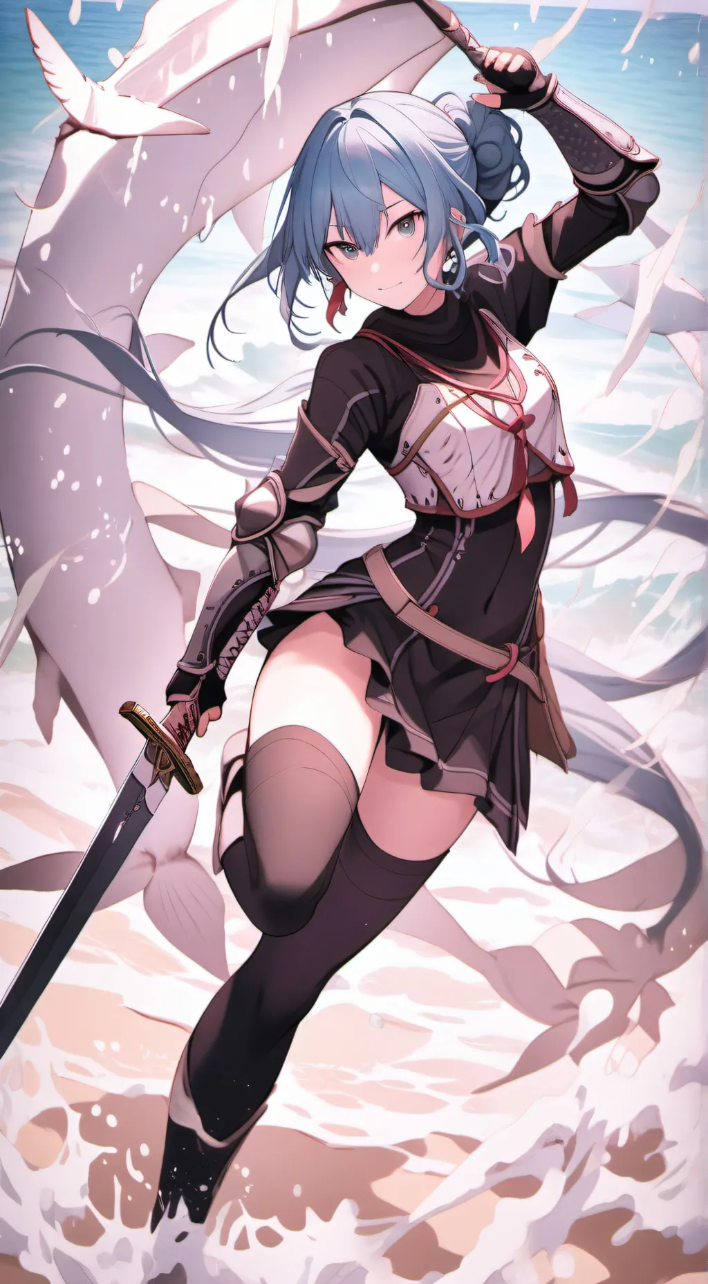 ai character: demon slayer praia background