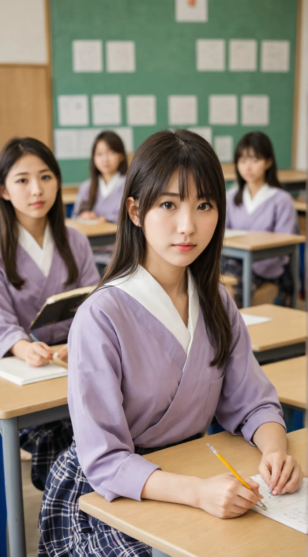 ai character: J. Girls School  background