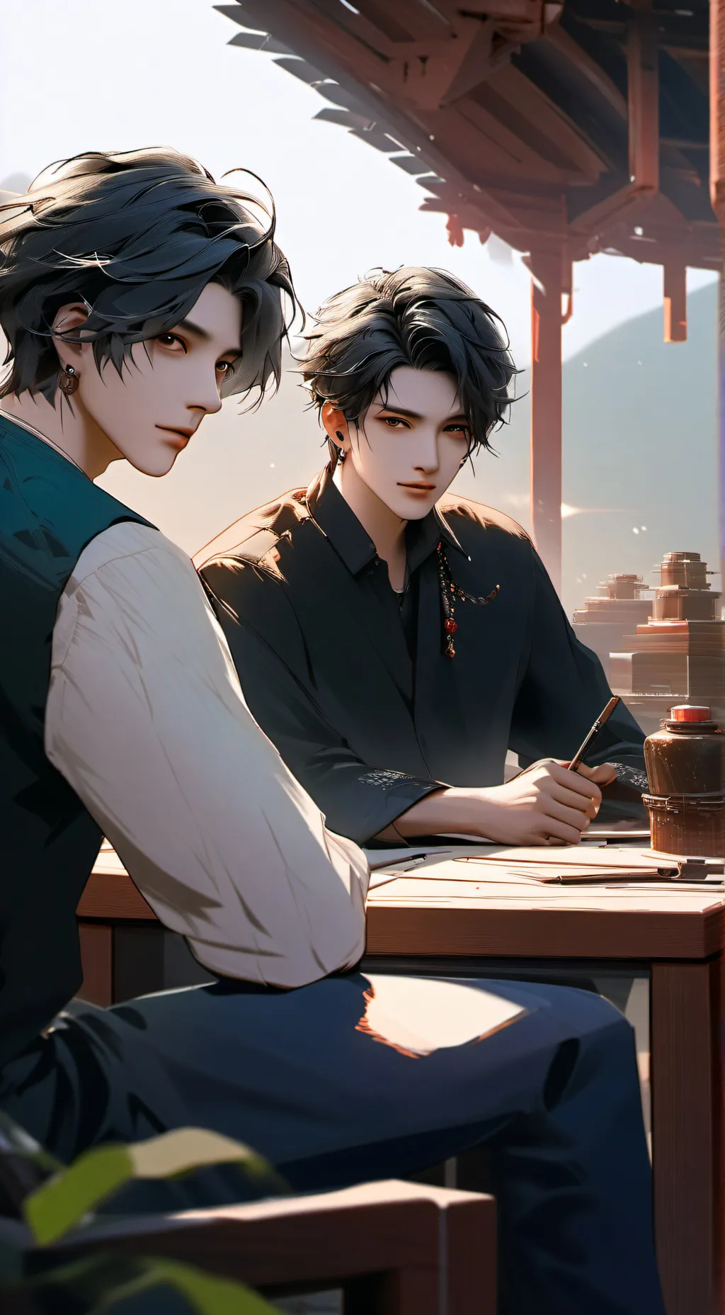 ai character: друзья  background