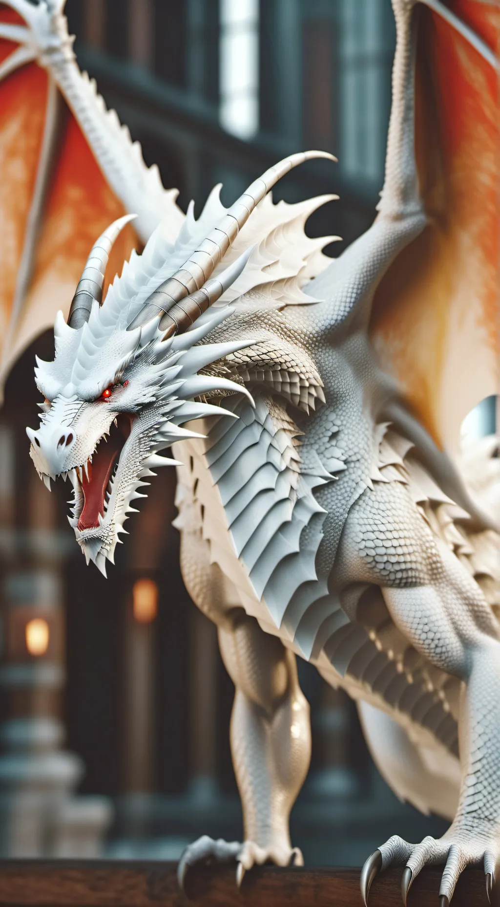 ai character: Snow wraith (snowy background