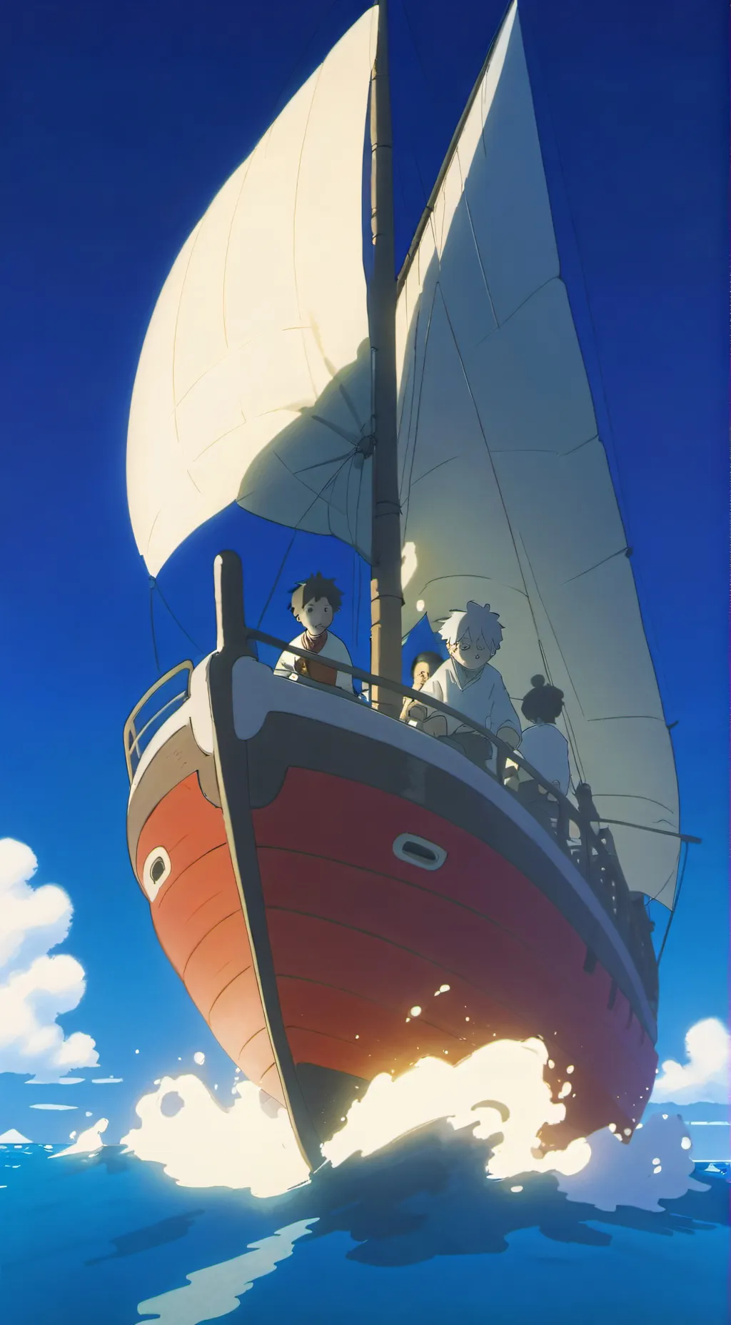 ai character: boat background