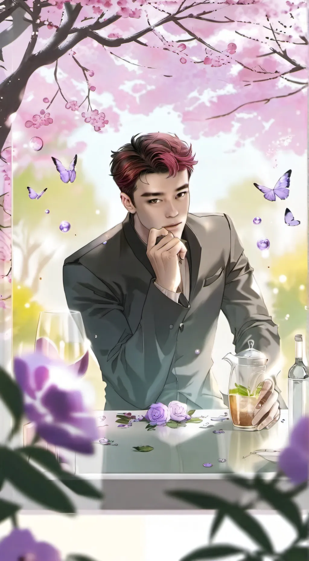 ai character: thanos  background