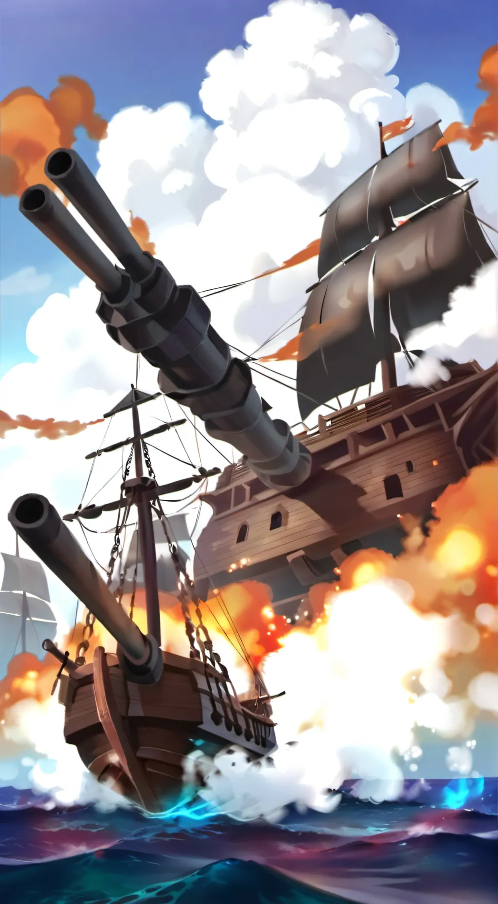 ai character: sky battle background