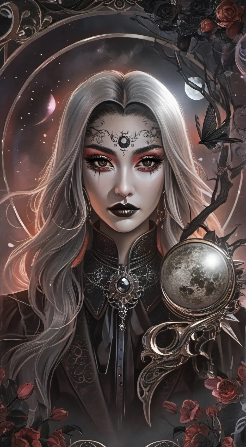 ai character: the moon background